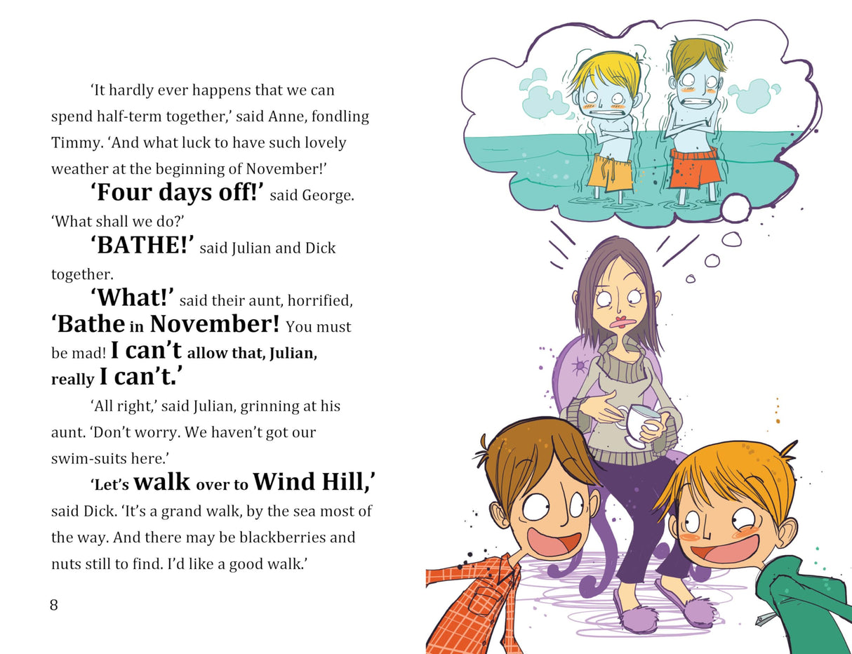 FAMOUS FIVE COLOUR SHORT STORIES: FIVE AND A HALF-TERM ADVENTURE - Retail Maharaj