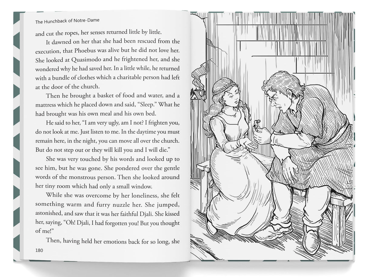The Hunchback of Notre-Dame for Kids : Illustrated Abridged Children Classic English Novel with Review Questions - Retail Maharaj
