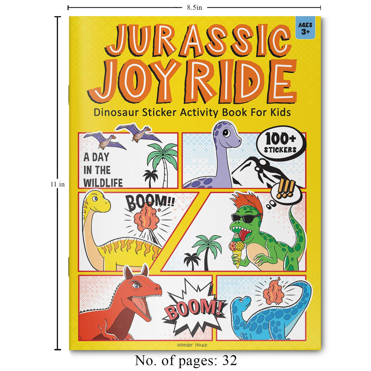 Jurassic Joyride Dinosaur Sticker Activity Book For Kids - Retail Maharaj