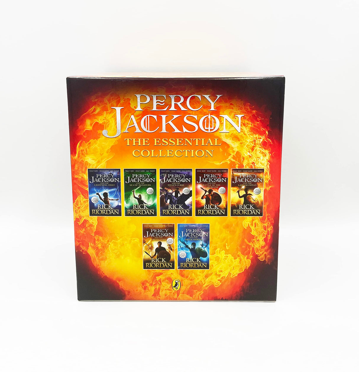 The Essential Percy Jackson Collection (7 Books Set) by Rick Riordan (Lightning Thief, Sea of Monsters, Titan's Curse, Battle of Labyrinth, Last Olympian, Greek Heroes, Greek Gods) - Retail Maharaj