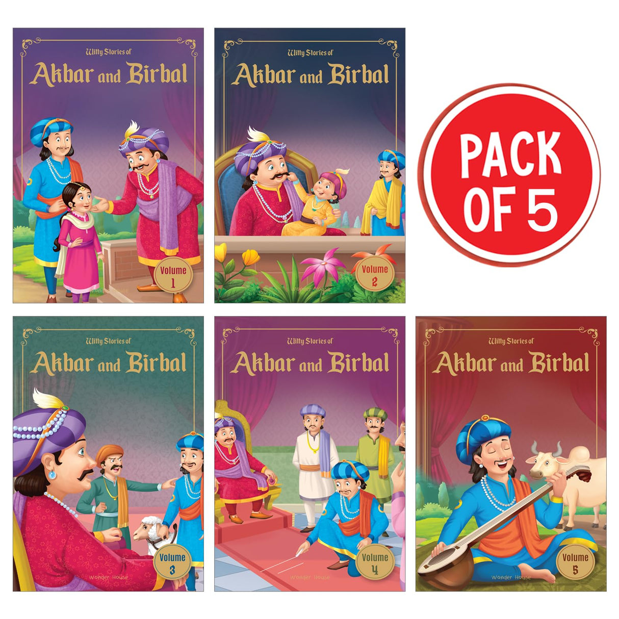 Akbar Birbal - Pack of 5 Books- English (Shrink Wrap) - Retail Maharaj