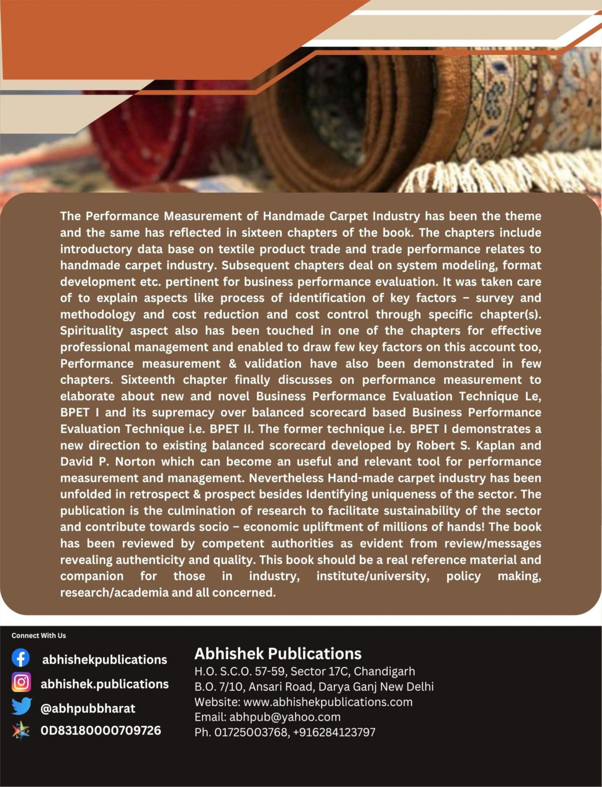Performance Measurement of Handmade Carpet Industry - Retail Maharaj