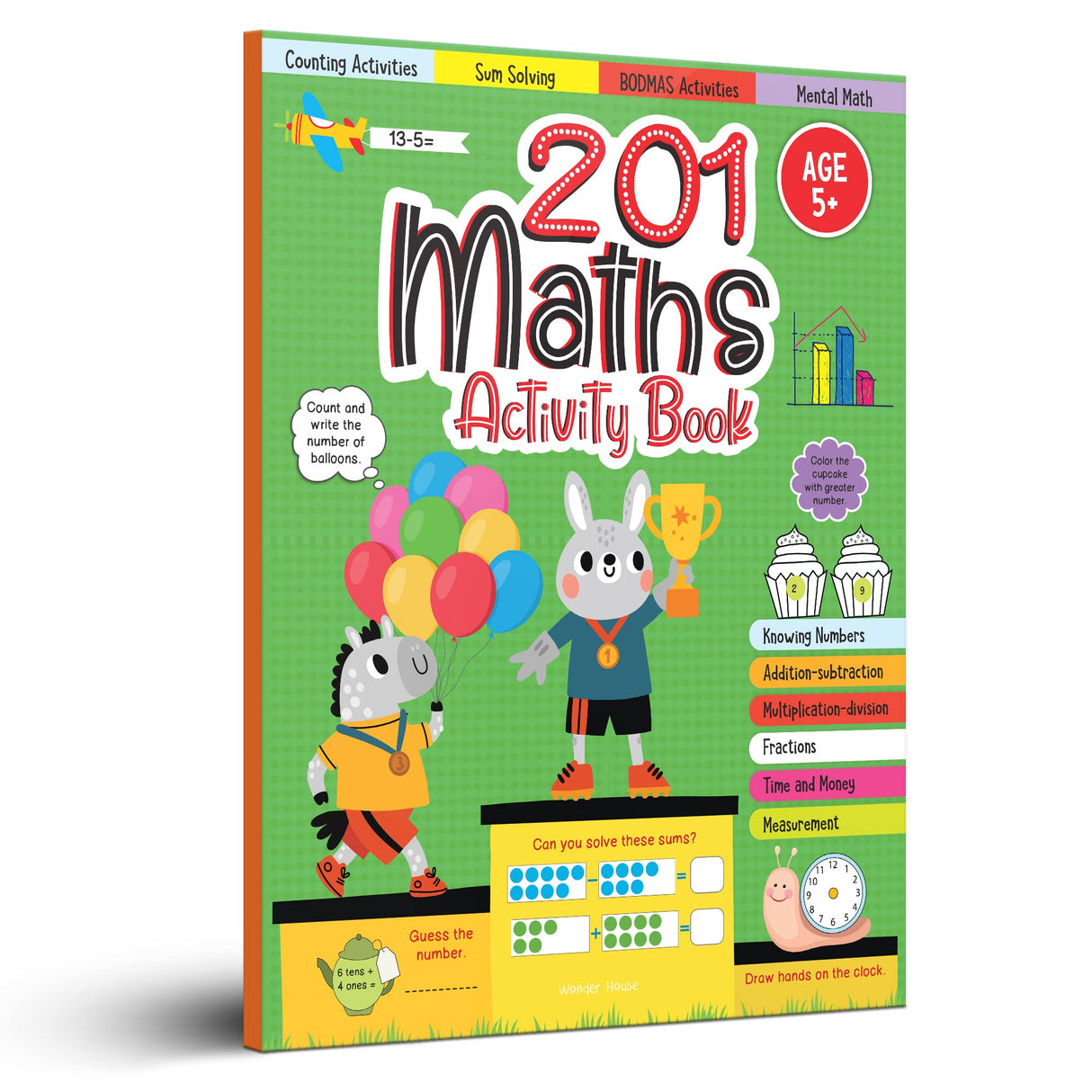 201 Maths Activity Book: Fun Activities and Practice Sheets | Learn Counting, Addition & Subtraction | Ages 4–7 | 3 Hours of Interactive Learning - Retail Maharaj