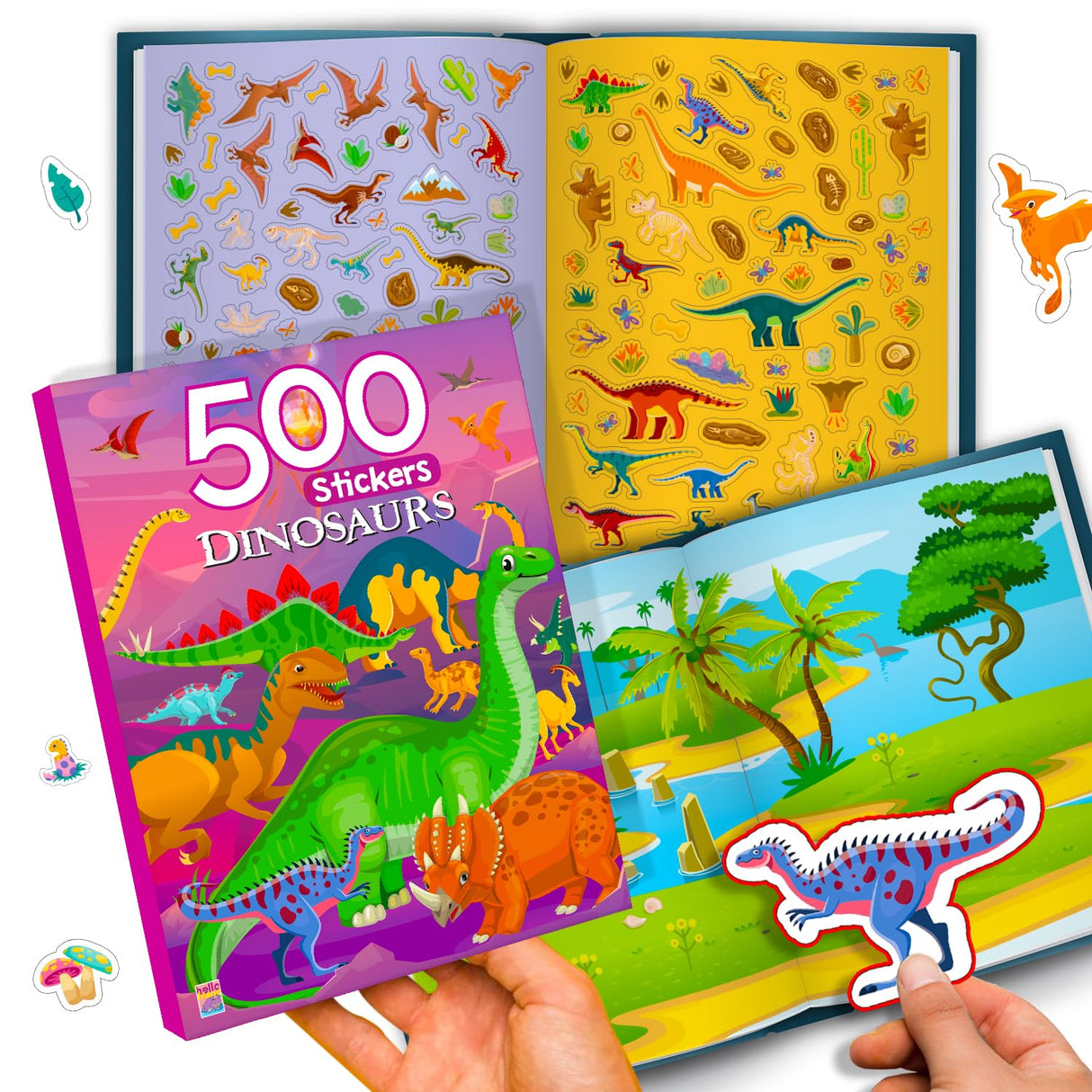 My First 500 Dinosaur Sticker Activity Book for Kids, Children and Toddlers β Fun Activity with Coloring β Ages 3+ Years - Retail Maharaj