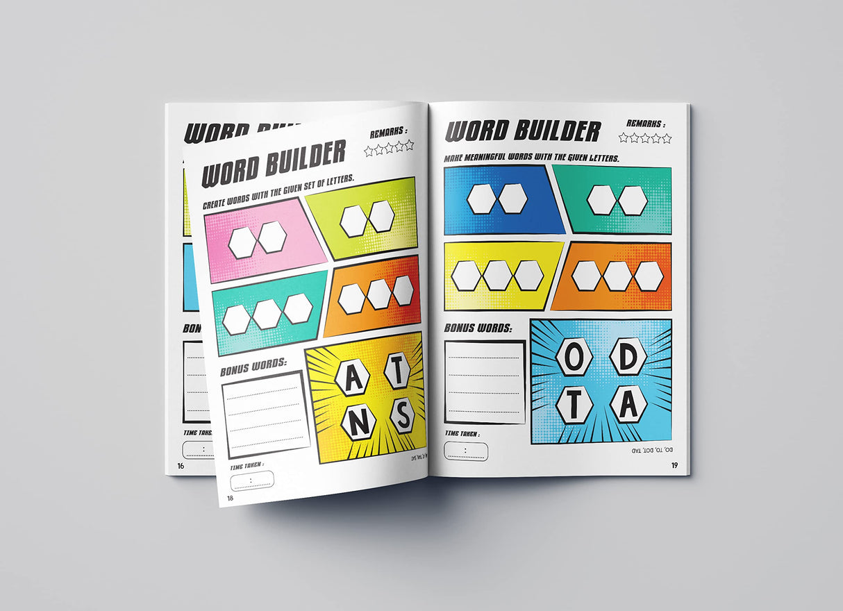 Word Builder Activity Book – Level 1 | Make Meaningful Words Using Given Letters | Ages 5–8 | Fun Vocabulary & Spelling Practice for Kids - Retail Maharaj