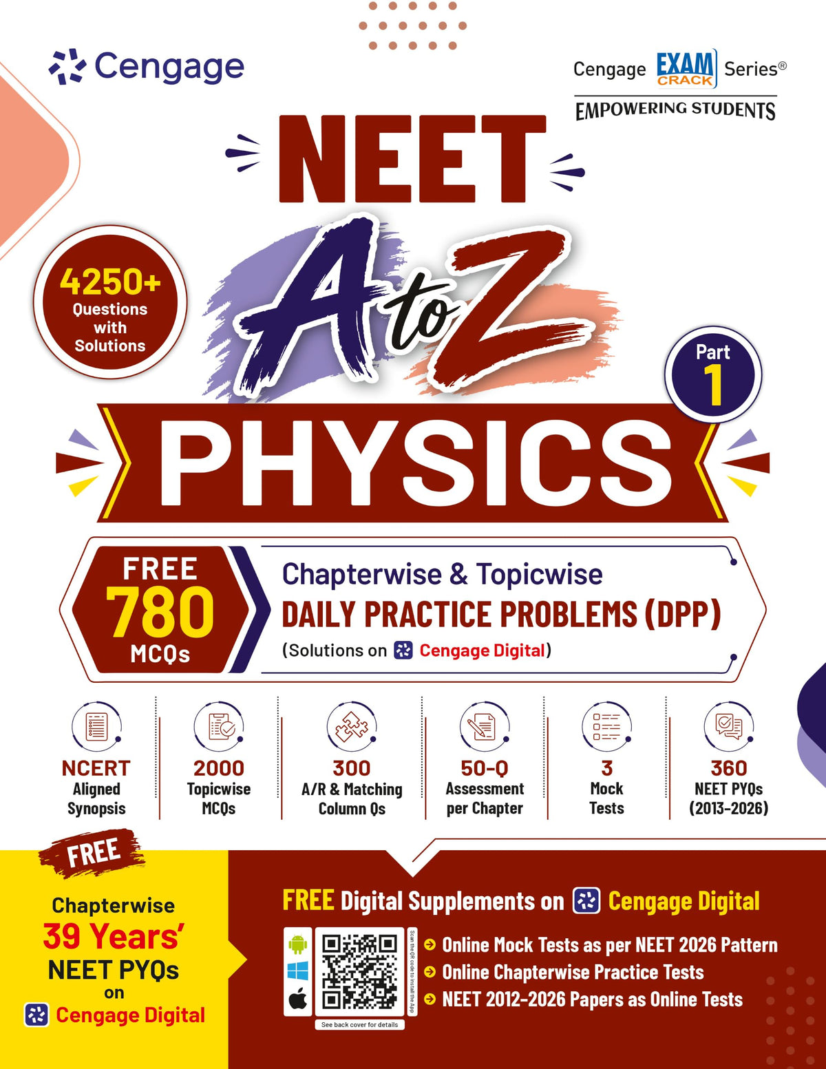 Cengage NEET A to Z Physics: Part 1 with Chaptewise Topicwise NEET DPPs