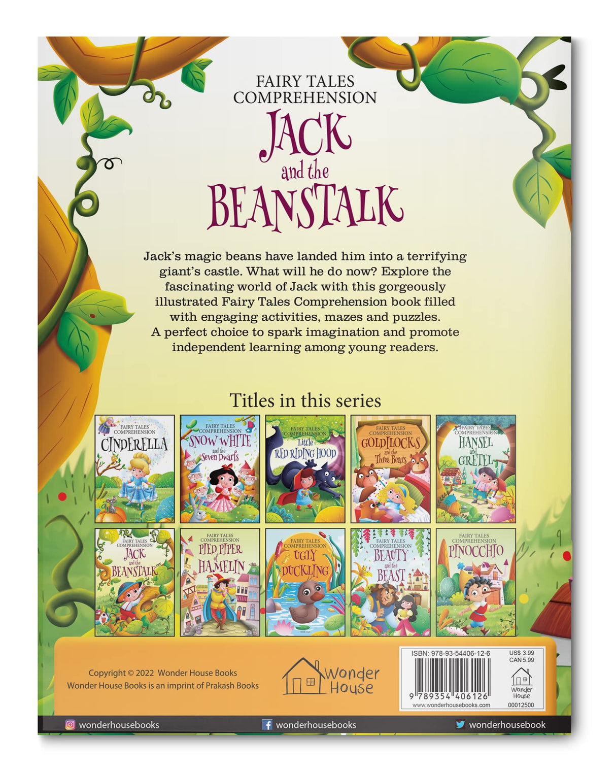 Fairy Tales Comprehension: Jack and the Beanstalk Read, Understand & Reflect | Ages 5–8 | Fun Reading Exercises to Build Vocabulary & Thinking Skills - Retail Maharaj