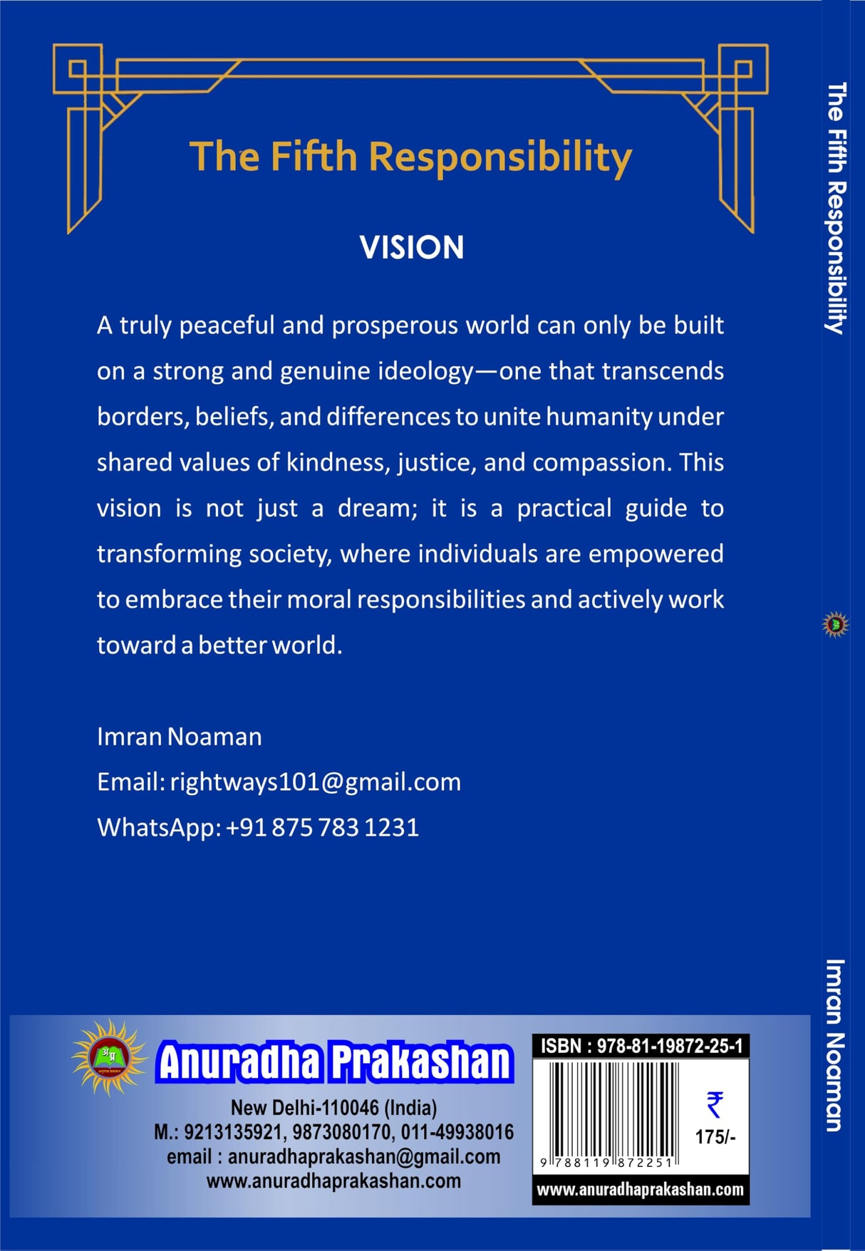 The Fifth Responsibility A Vision for Global Peace & Prosperity - Retail Maharaj
