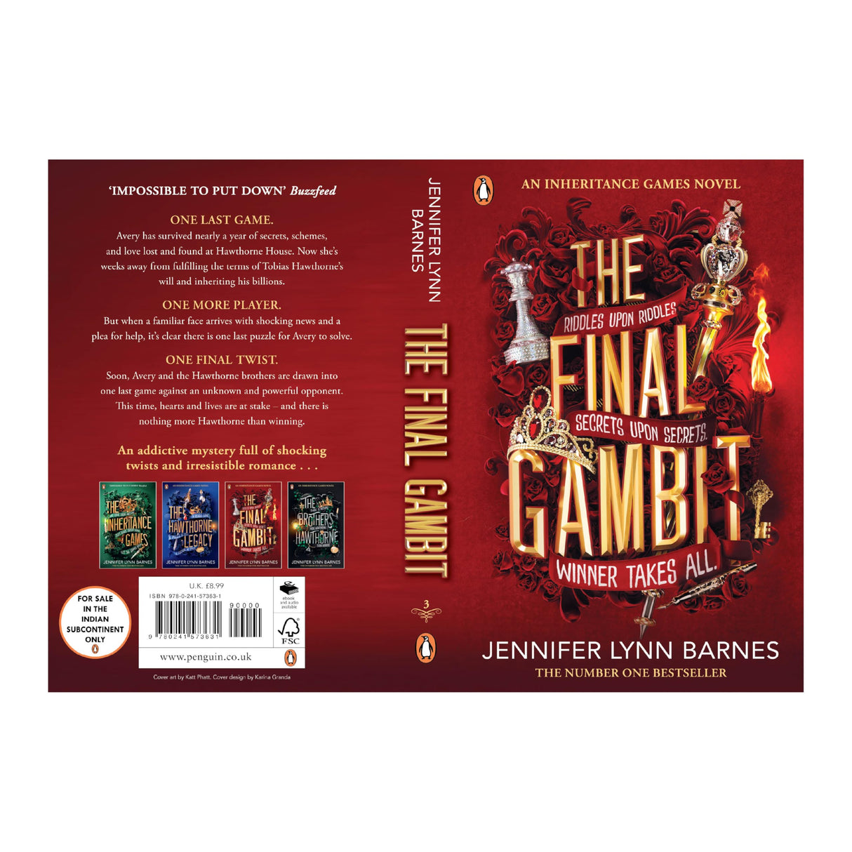 The Final Gambit: International YA Mystery Bestseller | Thrilling Finale of Secrets, Romance & Deadly Puzzles in the High-Stakes Inheritance Games Series - Retail Maharaj