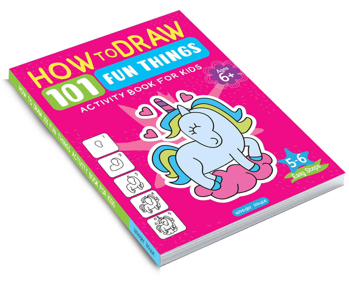 How to Draw: 101 Fun Things | Step-by-Step Drawing Activity Book for Kids | Ages 5+ | Boost Creativity & Confidence Through Art - Retail Maharaj