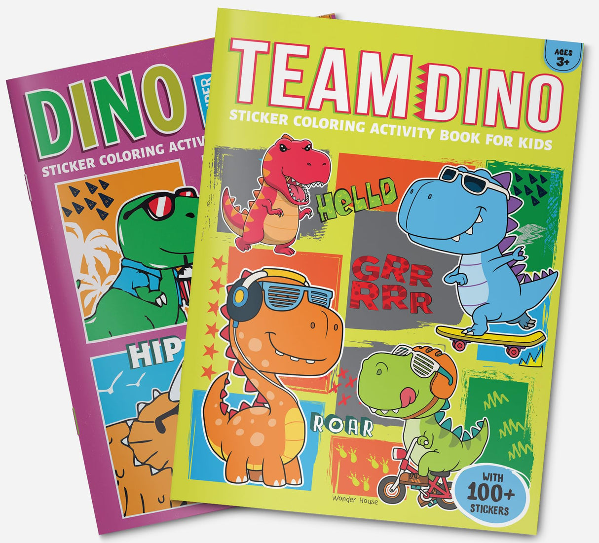 Team Dino Sticker Coloring Book For Kids - Retail Maharaj