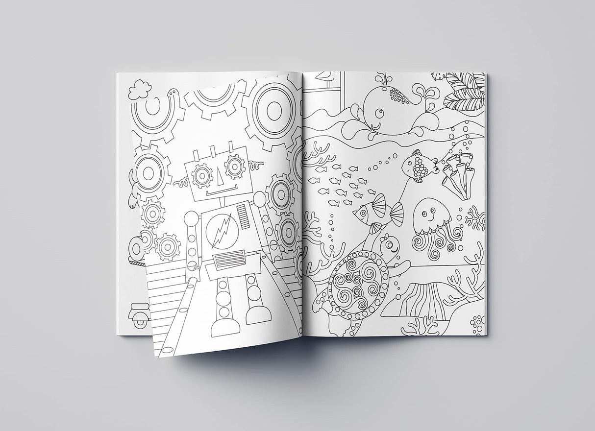 Doodle Coloring For Kids - Blue Edition - Retail Maharaj