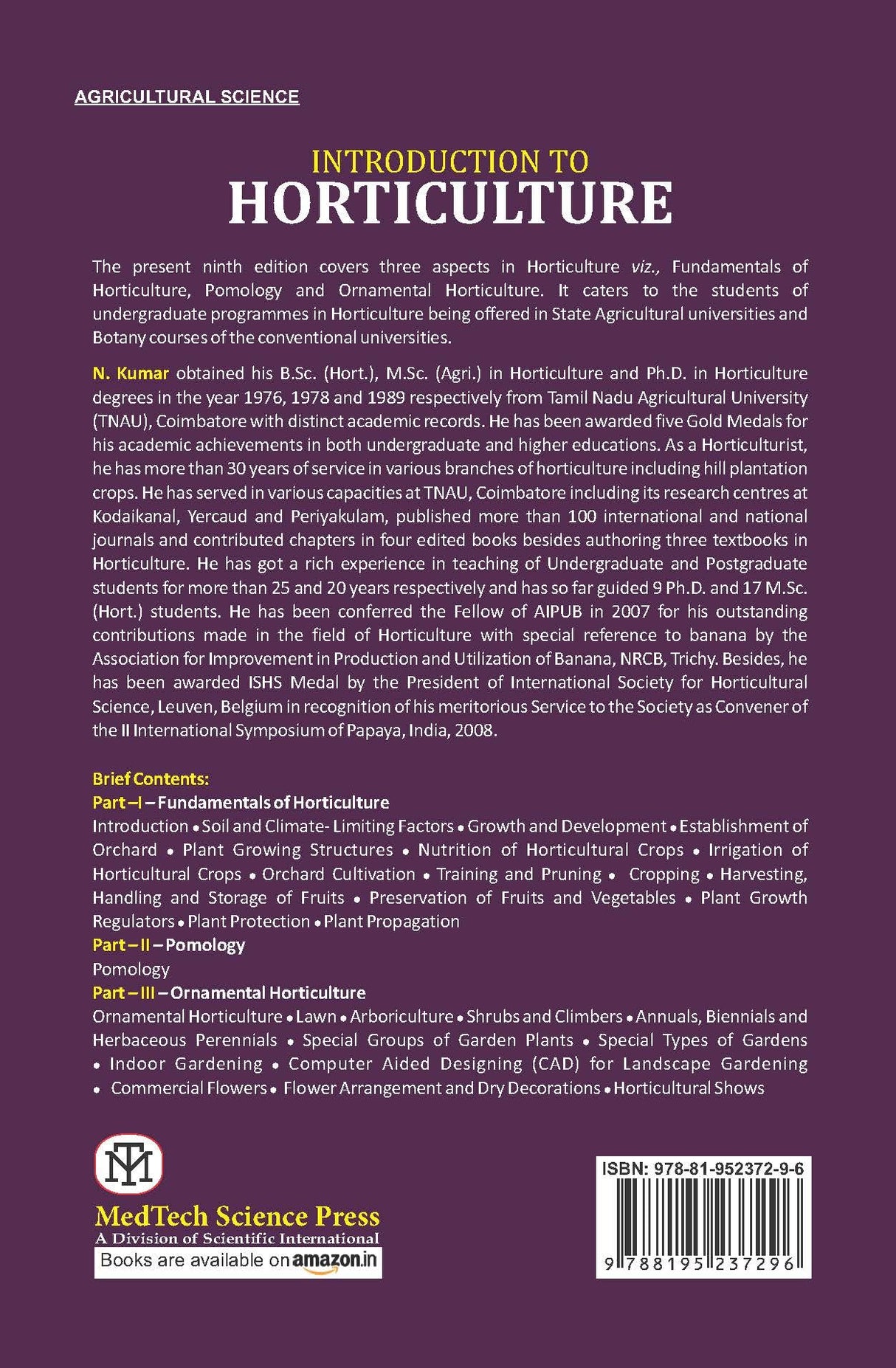 Introduction to Horticulture, 9th Edition - Retail Maharaj