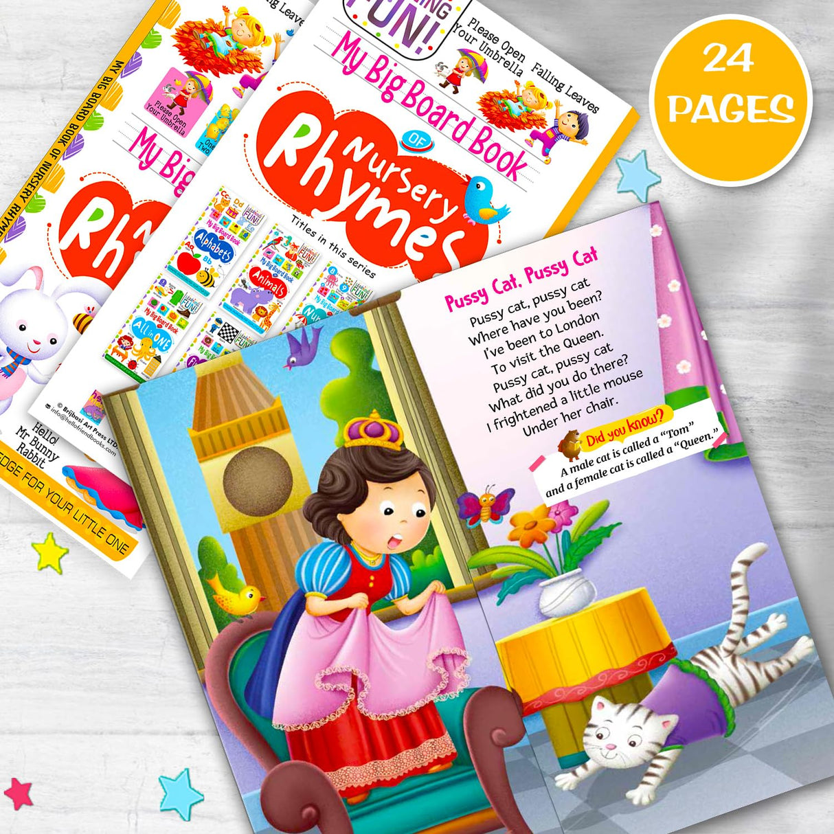 Hello Friend Books My Big Board Book of Nursery Rhymes : Simple and Vibrant Illustrations to Increase the Knowledge of Your Little One - Retail Maharaj