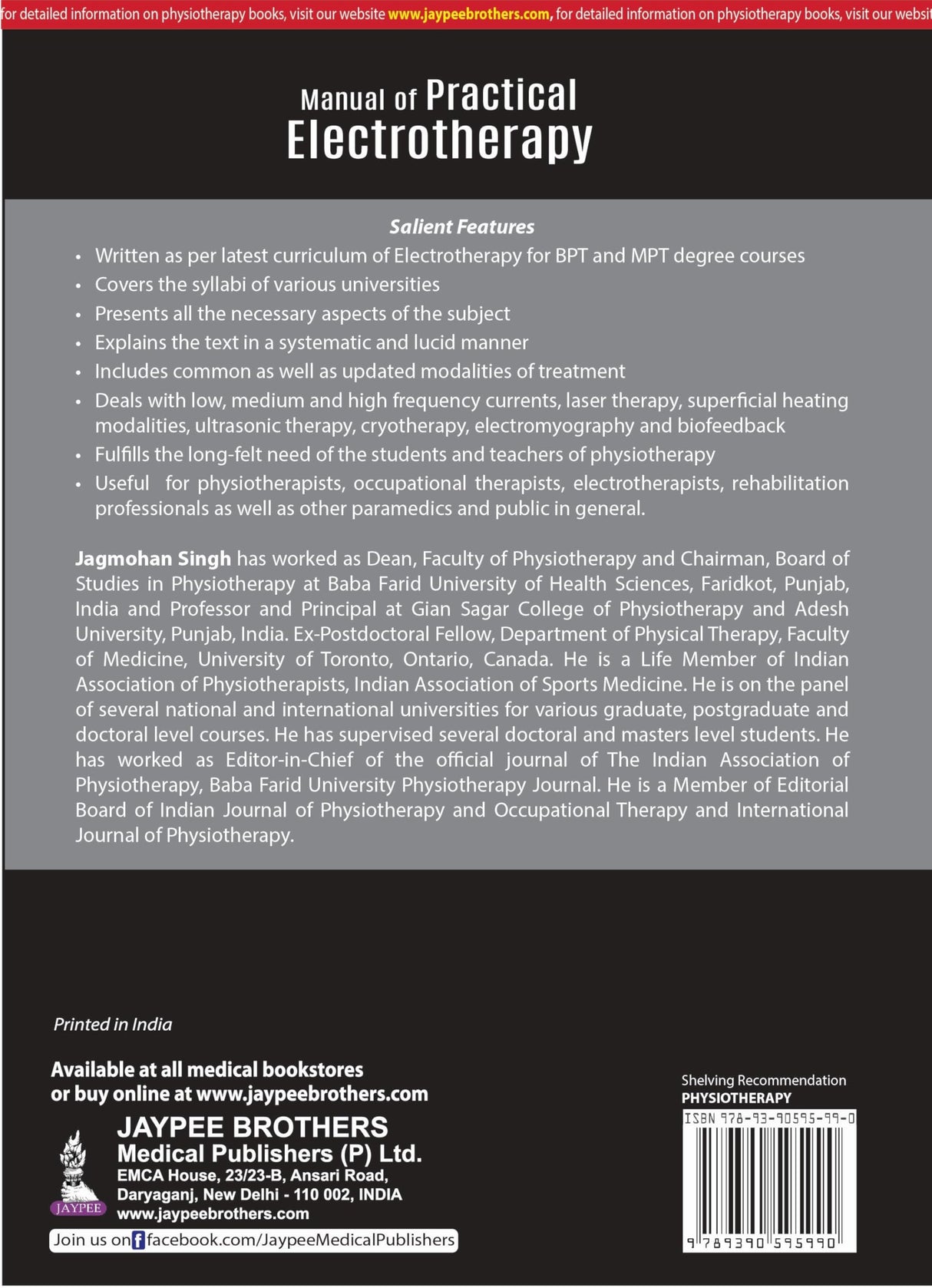 MANUAL OF PRACTICAL ELECTROTHERAPY - Retail Maharaj
