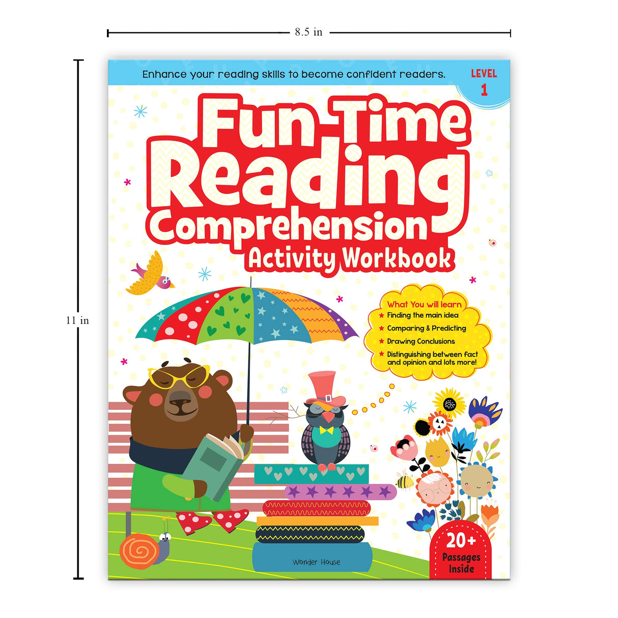 Fun Time Reading Comprehension Workbook: Level 1 | Activity Book for Kids | Ages 6–8 | Build Reading Skills with Engaging Exercises - Retail Maharaj