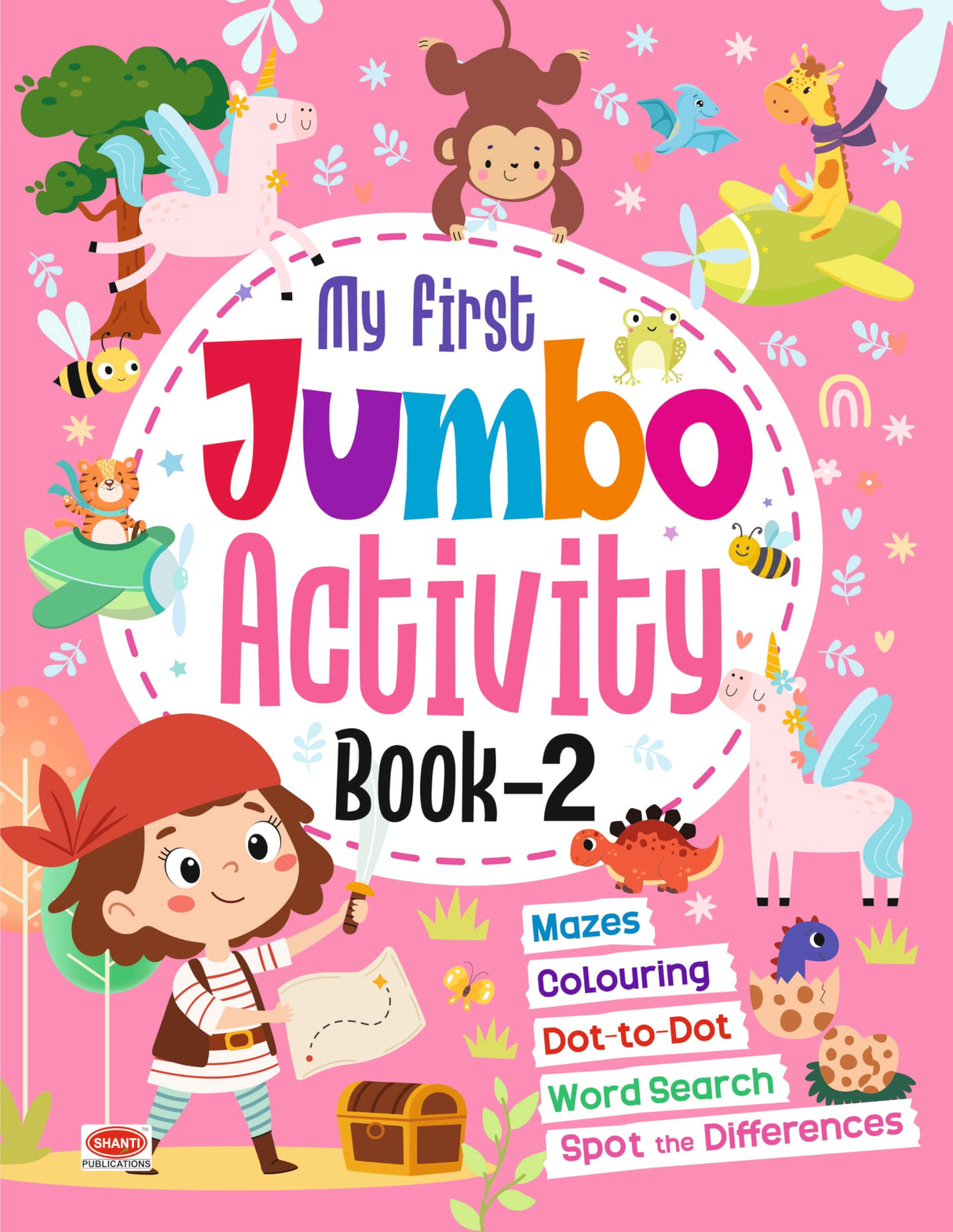 My First Jumbo Activity Book-2, Mazes, Colouring, Dot-to-Dot, Word Search, Spot the Differences Jumbo Activity Book No. 2: 80 Pages of Fun Activities ... Differences | Activity Workbook With Answers - Retail Maharaj