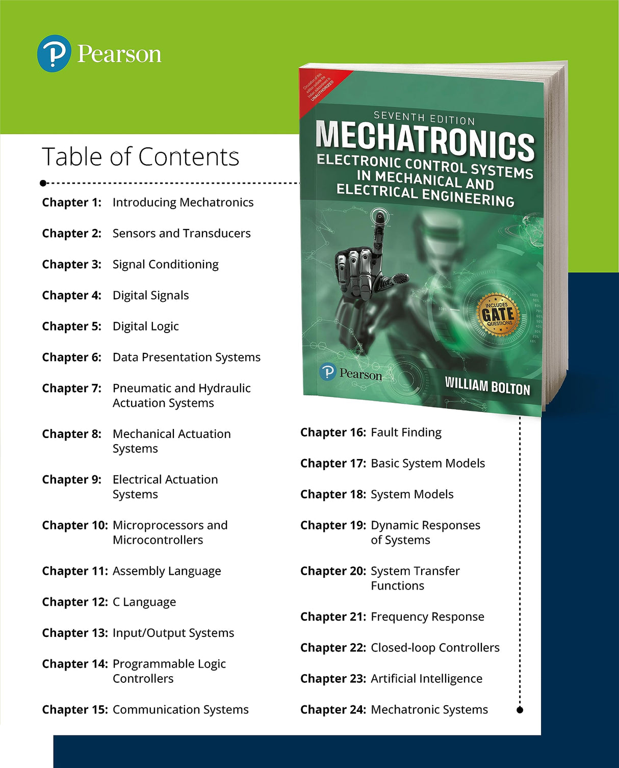 Mechatronics: Electronic Control Systems In Mechanical and Electrical Engineering, 7e - Retail Maharaj
