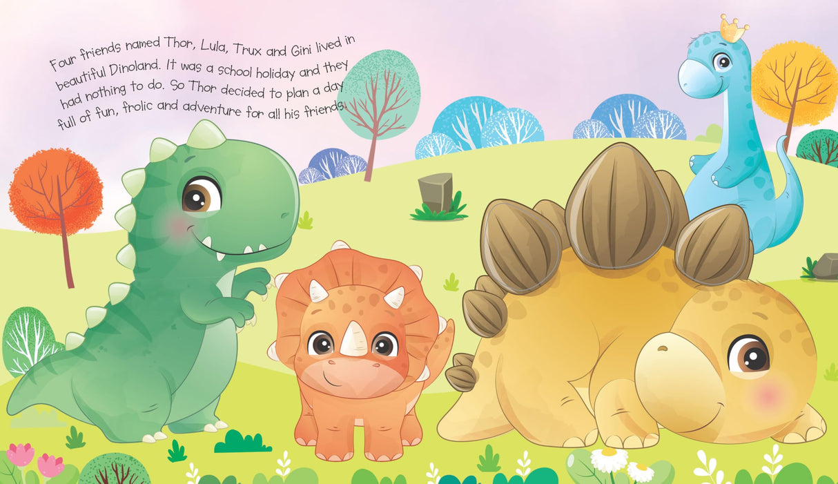 Booktopus Touch and Feel Board Book - Dino Day Out Sensory Book for Toddlers - Textured Baby Books for 4+ Years - Interactive Learning Book - Retail Maharaj