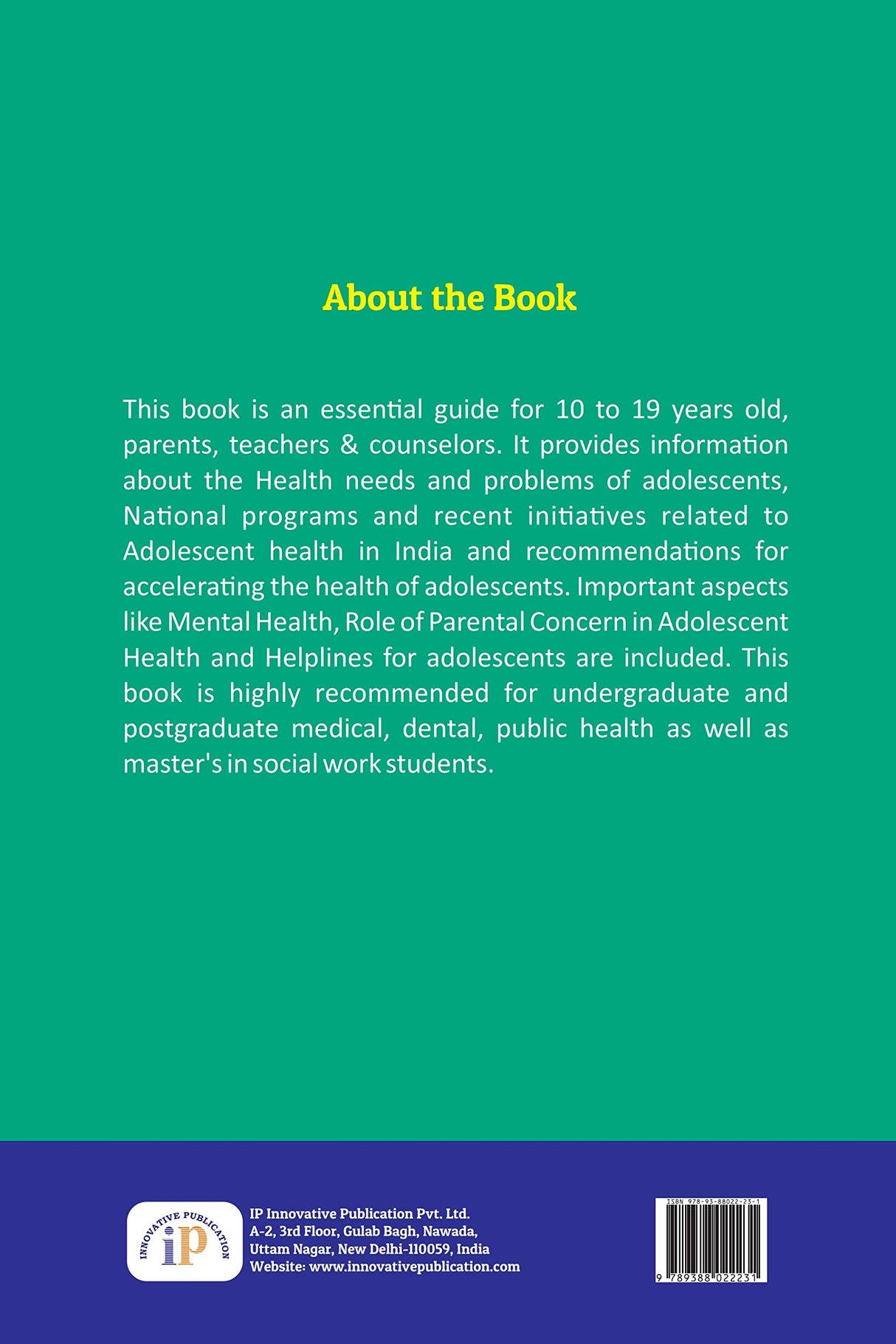 Concise Text Book of Adolescent Health (First Edition, 2019) - Retail Maharaj