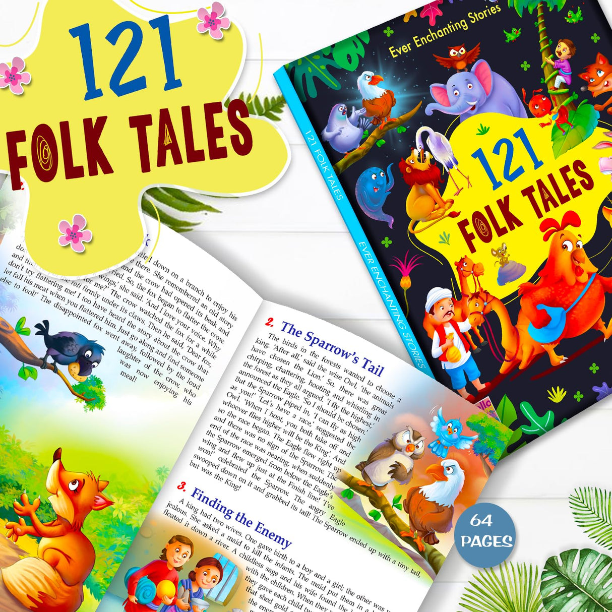 121 Folk Tales - Illustrated Story Books for Kids and Childrens - Bedtime Traditional Short Stories with Colourful Pictures in English | Hello Friend Books - Ages 3+ Years (121 Short Stories Book) - Retail Maharaj