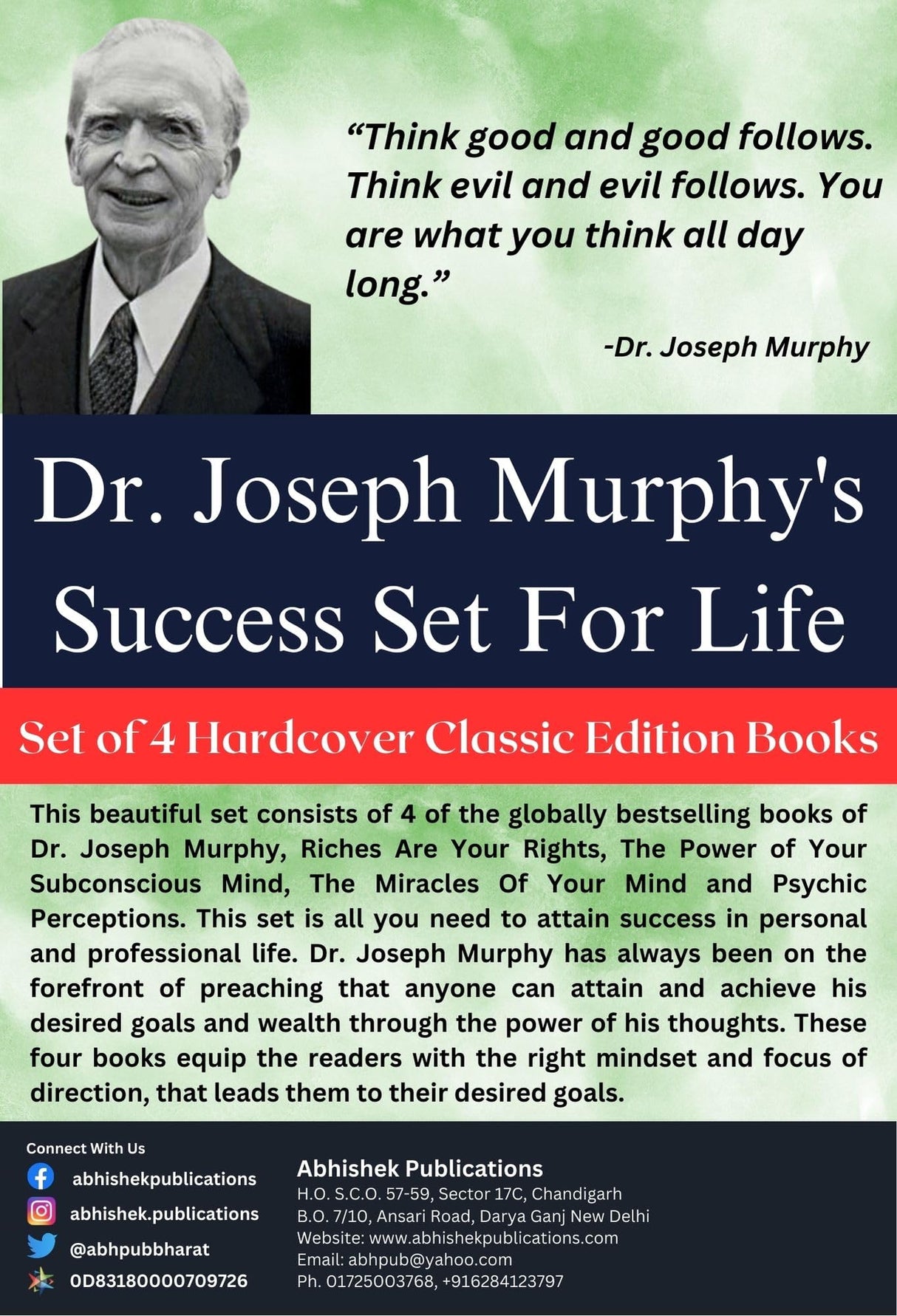 Dr. Joseph Murphy's Success Set For life : Set of 4 Hardcover Classic Edition Books; For Home Collection and Gifting: Set of 4 Hardcover Classic ... Psychic Perceptions; Riches Are Your Right - Retail Maharaj