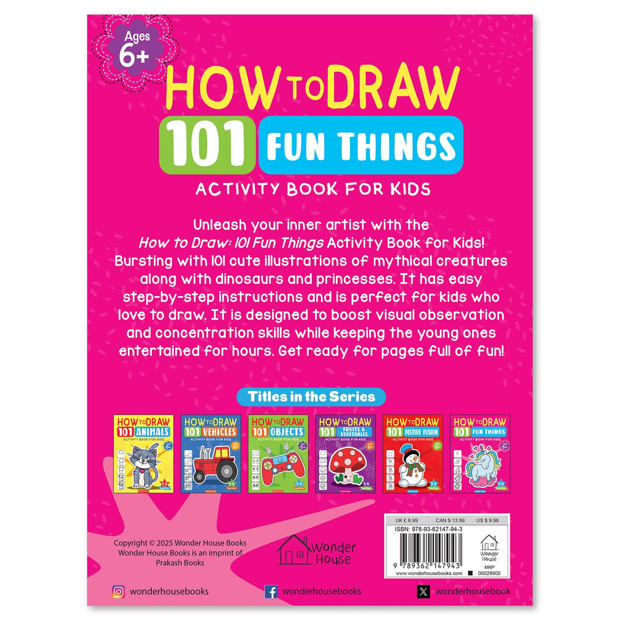 How to Draw: 101 Fun Things | Step-by-Step Drawing Activity Book for Kids | Ages 5+ | Boost Creativity & Confidence Through Art - Retail Maharaj