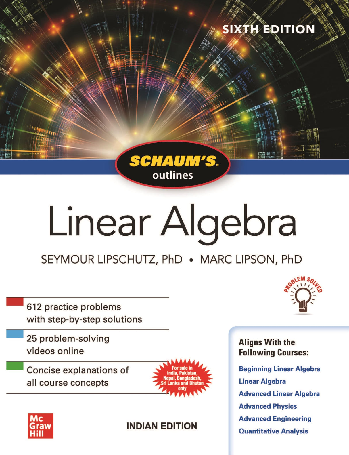 Schaum's Outline of Linear Algebra, Sixth Edition (Schaum's Outlines) - Retail Maharaj