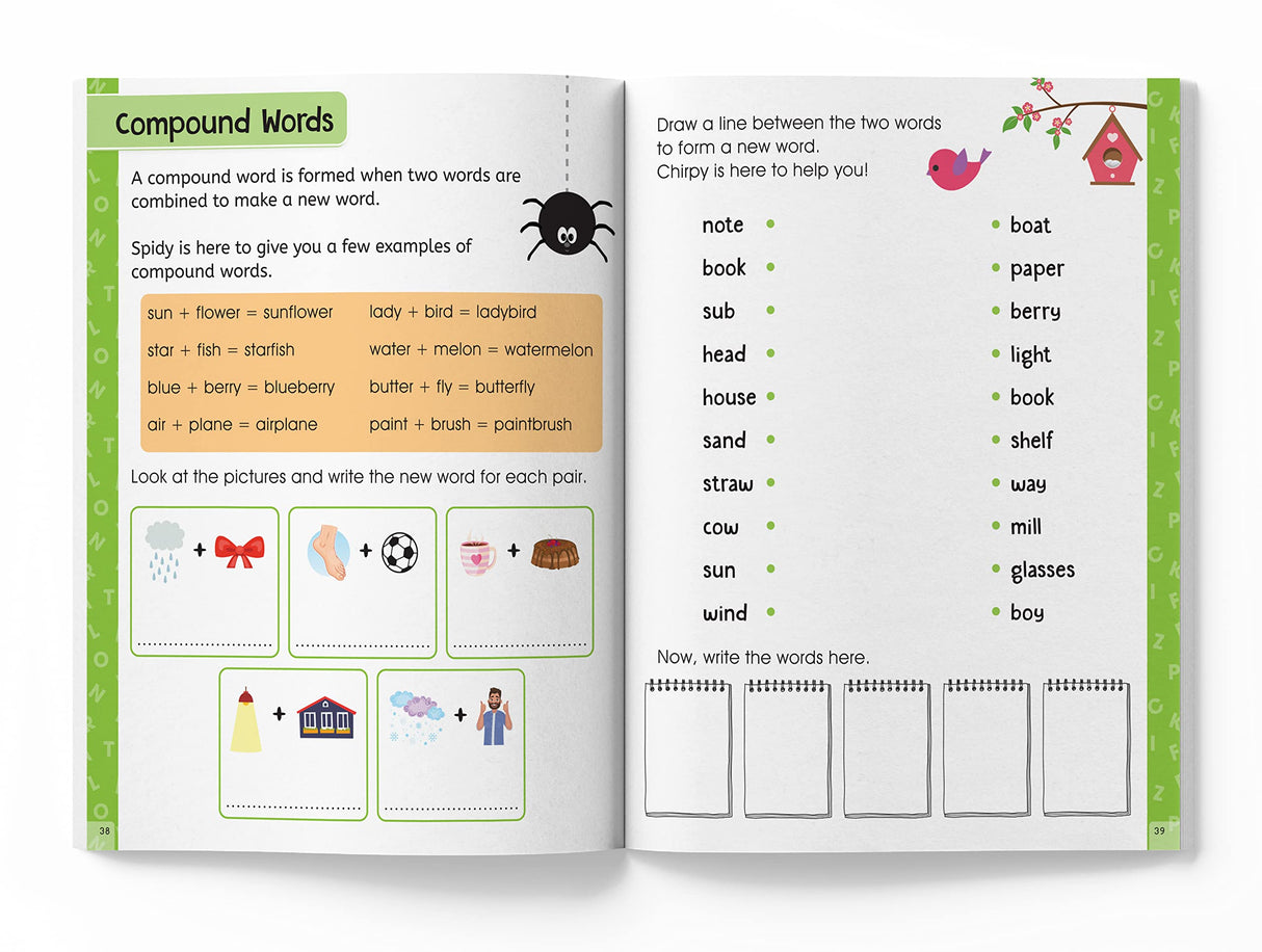 Spelling Time- Activitiy Workbook for Kids (Ages 6-8) I Vocublary Building I Writing Practice I Screen Free time of 2.5 hours - Retail Maharaj