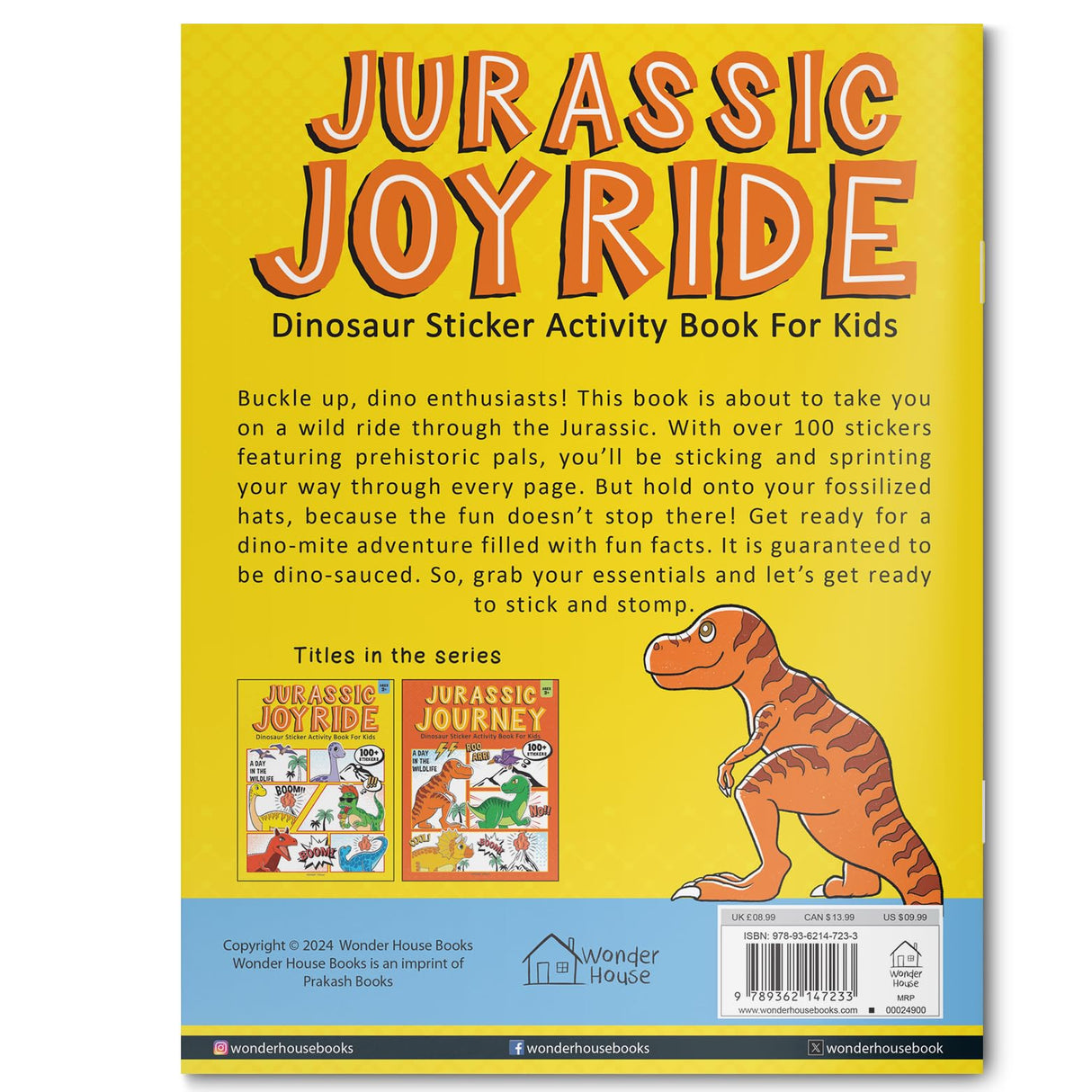 Jurassic Joyride Dinosaur Sticker Activity Book For Kids - Retail Maharaj