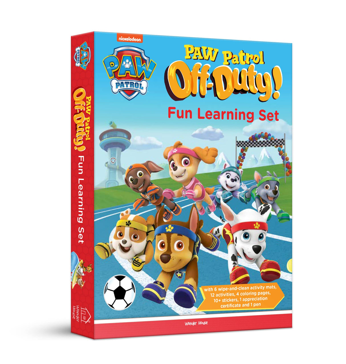Nickelodeon Paw Patrol – Off Duty! Fun Learning Set | Wipe & Clean Mats, Coloring Sheets, Stickers, Certificate & Pen | Ages 3–7 | Learn Through Play with Your Favorite Pups - Retail Maharaj