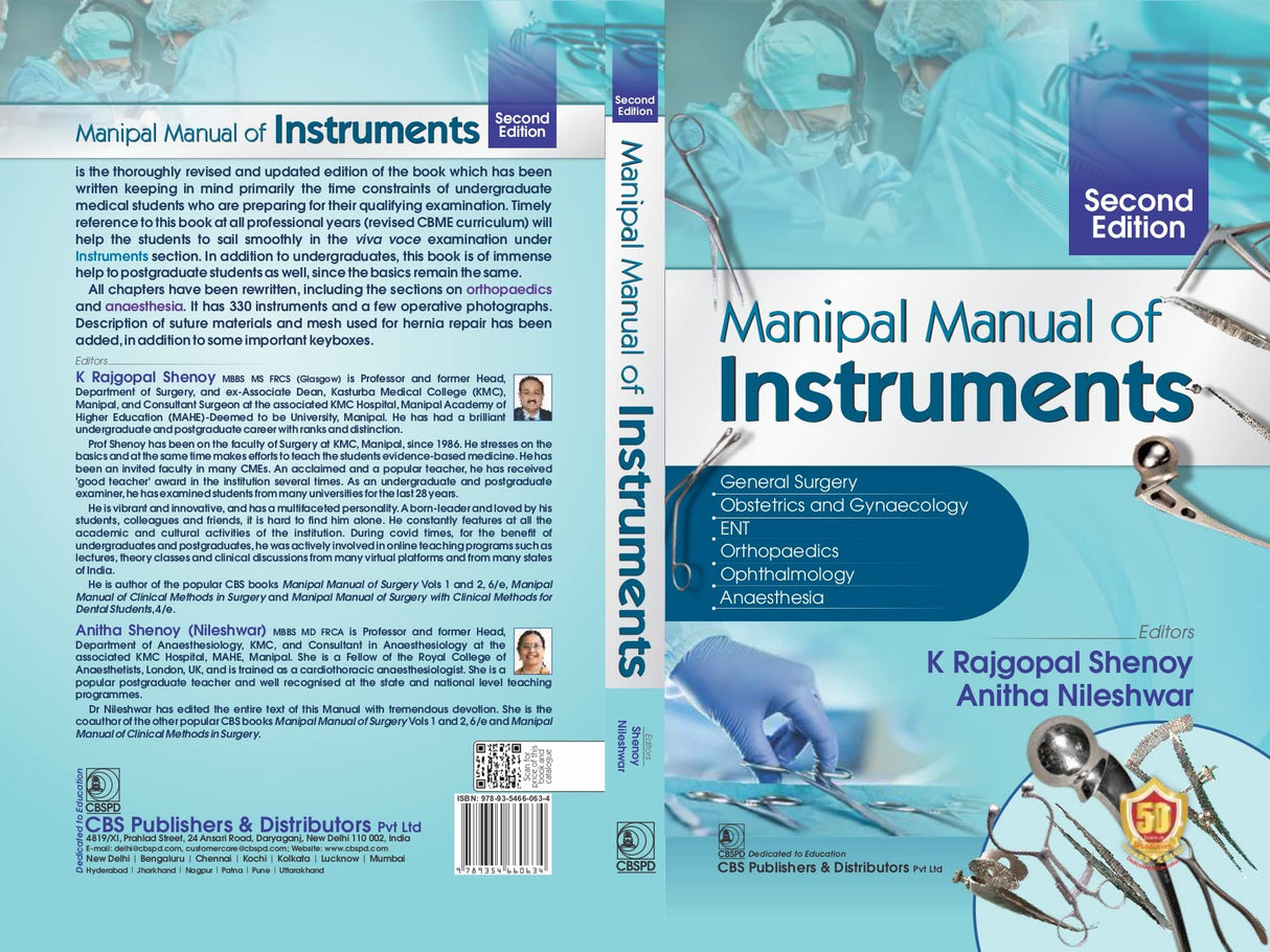 Manipal Manual Of Instruments 2Ed (Pb 2025) - Retail Maharaj