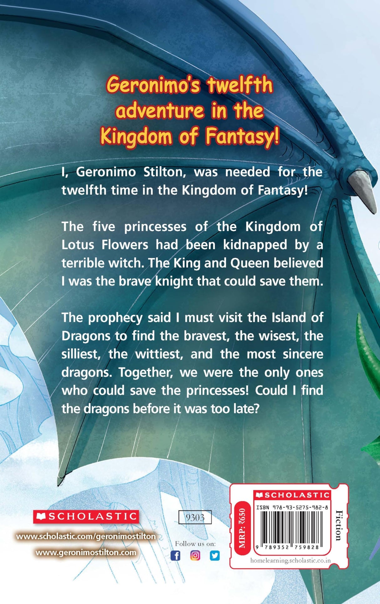 GERONIMO STILTON AND THE KINGDOM OF FANTASY #12: ISLAND OF DRAGONS - Retail Maharaj