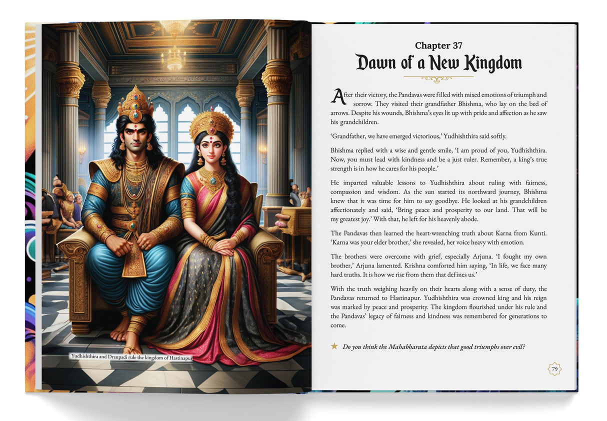 Mahabharata: Stories of Valor and Virtue | Indian Mythology, History & Folktales | Cultural Stories for Kids & Adults | Illustrated Book | Learn moral lessons from the great Indian Epic - Retail Maharaj