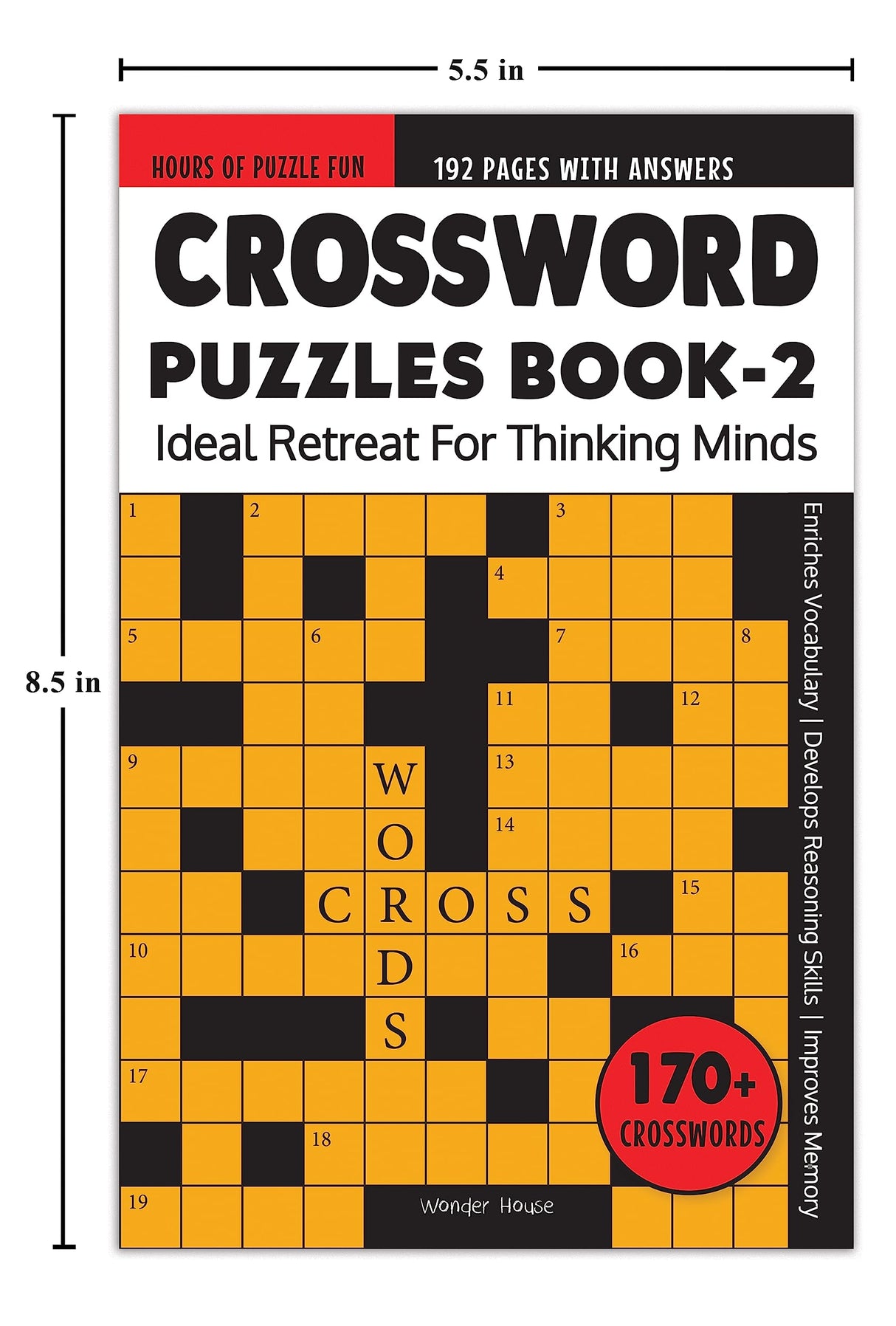Crossword Puzzles Book 2: Ideal Retreat for Thinking Minds | Build Vocabulary & Critical Thinking | Ages 7–12 | 50+ Fun Brain Teasers for Kids - Retail Maharaj
