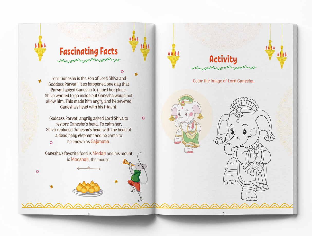 Shlokas and Mantras – Activity Book for Kids Illustrated Book with Engaging Activities, Sticker Sheets & Colourful Pages | Learn Powerful Sanskrit Verses with Meaning | Fun & Spiritual Learning | Ages 4–8 | 3 Hours of Mindful, Screen-Free Fun - Retail Maharaj