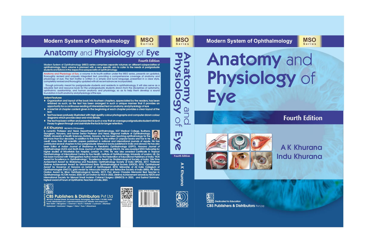 Anatomy And Physiology Of Eye 4Ed (Mso Series) (Hb 2024) (Modern System of Ophthalmology Anatomy and Physiology of Eye) - Retail Maharaj