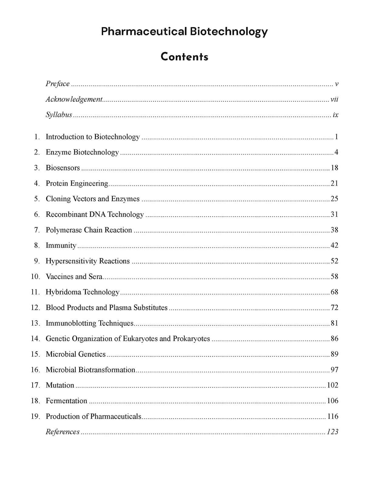 Pharmaceutical Biotechnology As Per New Syllabus by PCI for B. Pharm 3rd Year 6th Semester - Retail Maharaj