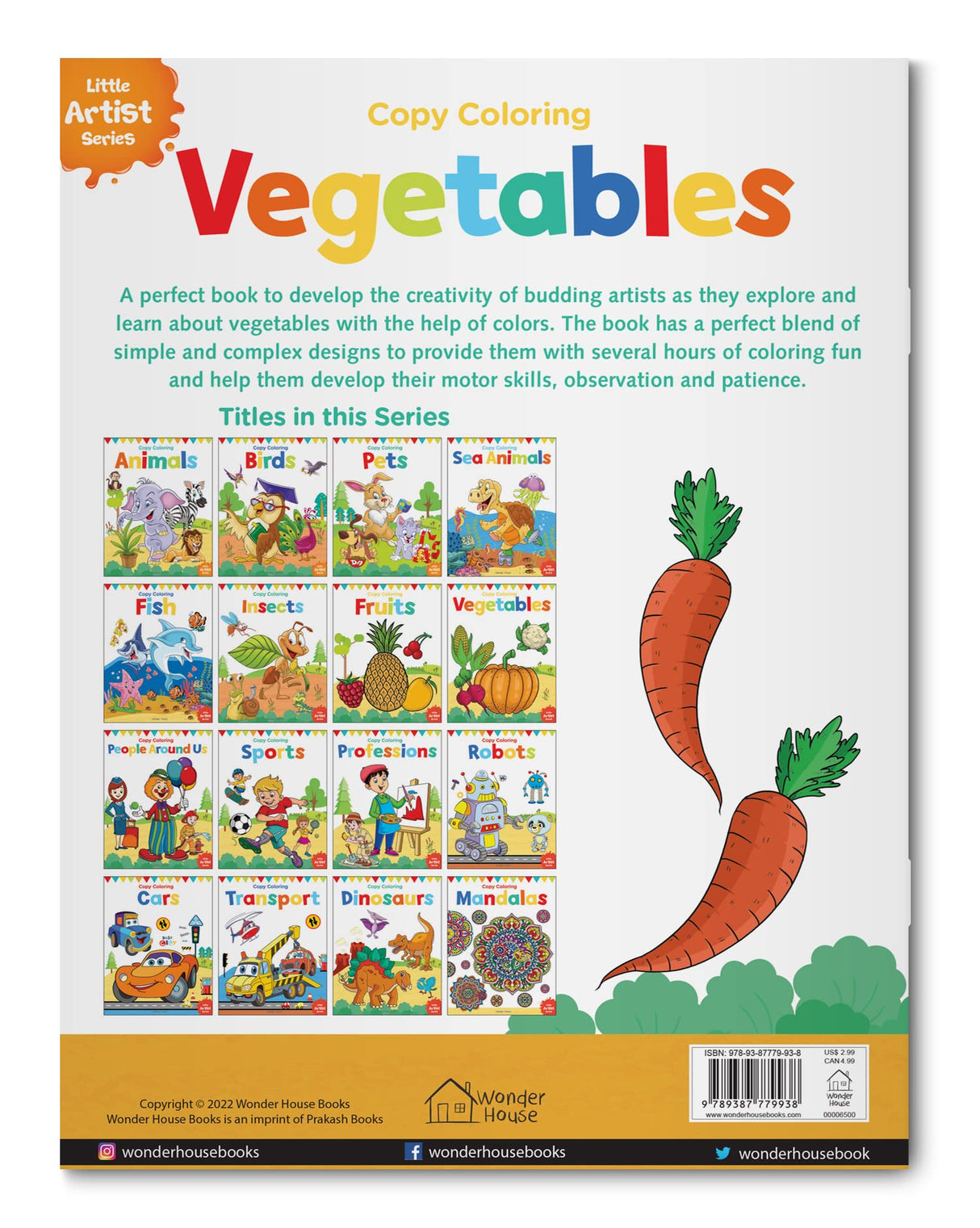 Little Artist Series Vegetables: Copy Colour Books - Retail Maharaj
