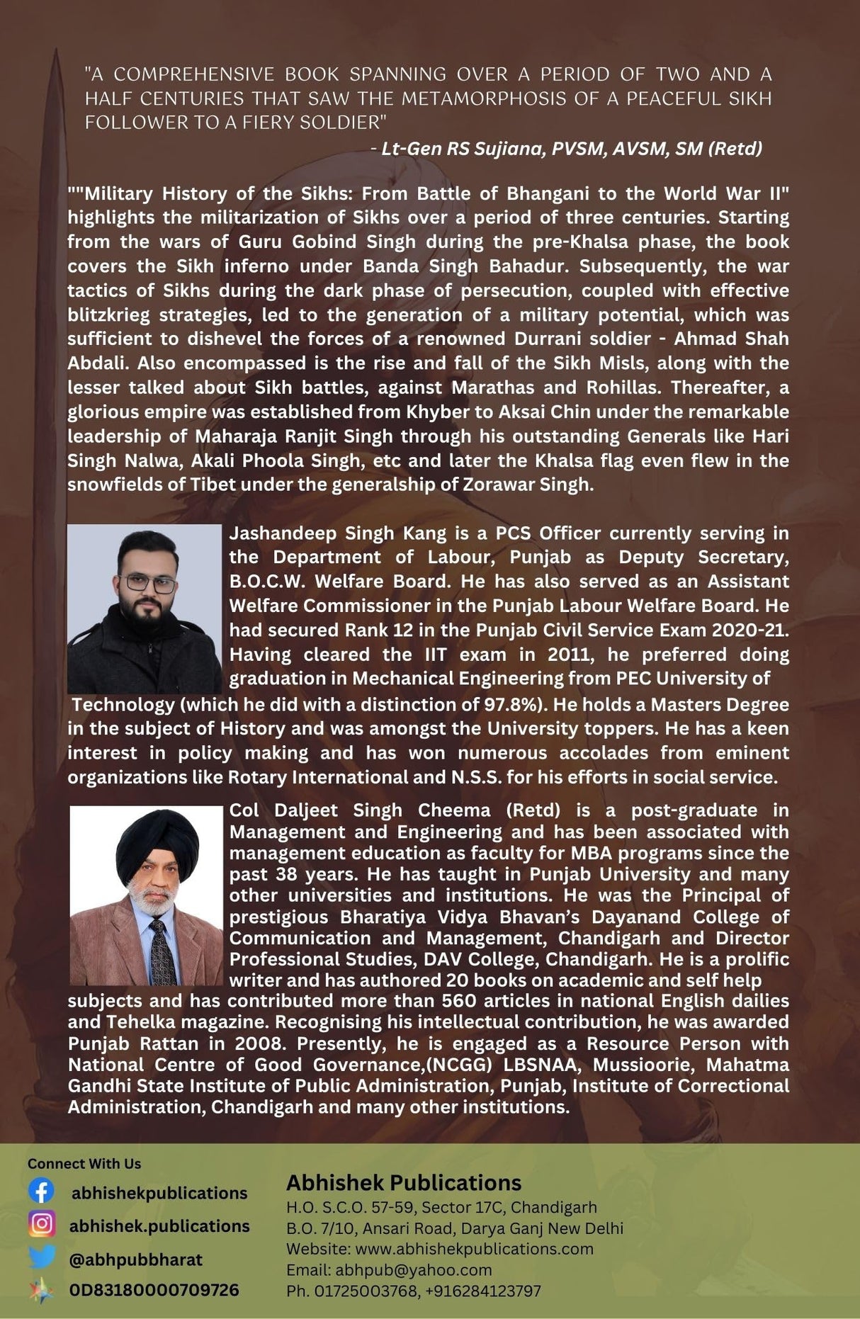Military History Of The Sikhs : From The Battle Of Bhangani To The World War II - Retail Maharaj