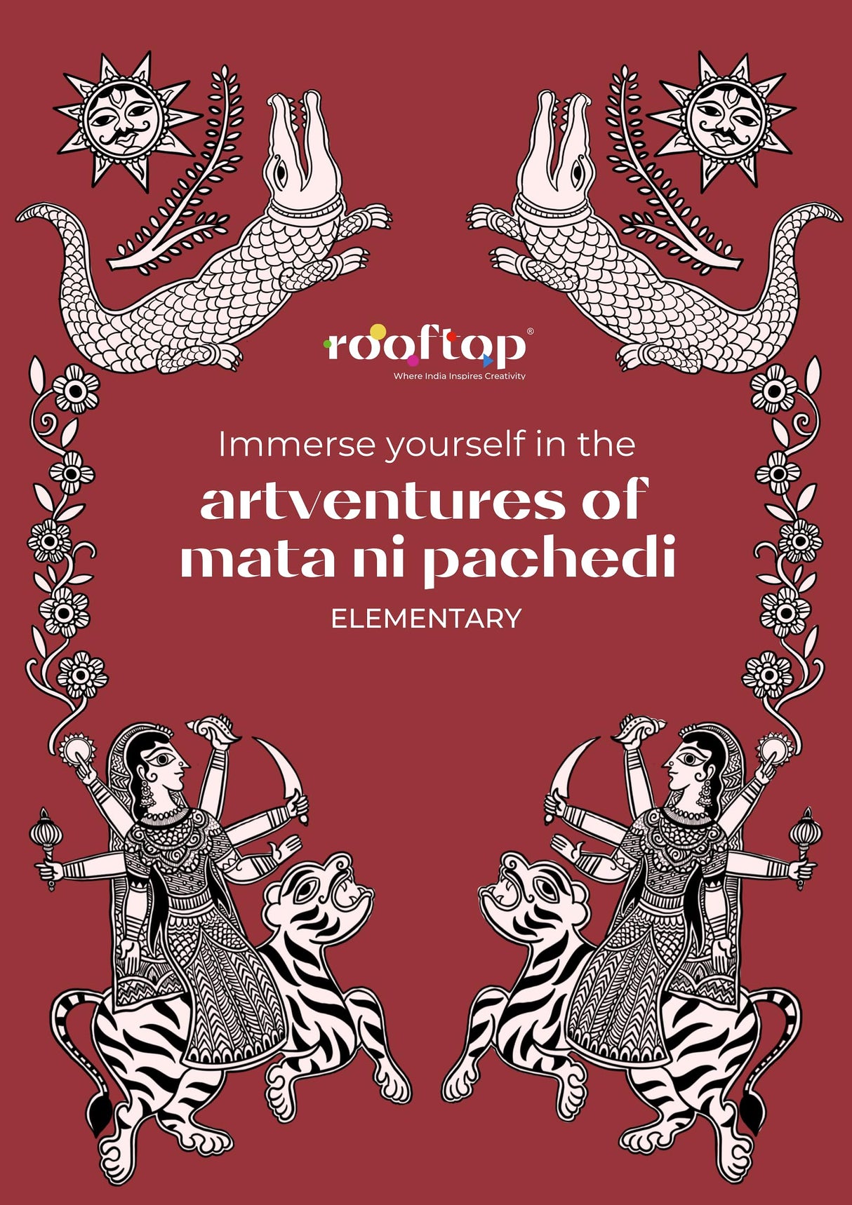 Rooftop Artventures of Mata Ni Pachedi - Elementary | PAPERBACK (Softcover) | Children's Drawing & Colouring Art Book | DIY Activites, Step-by-step ... Compositions | gift for children's: English - Retail Maharaj