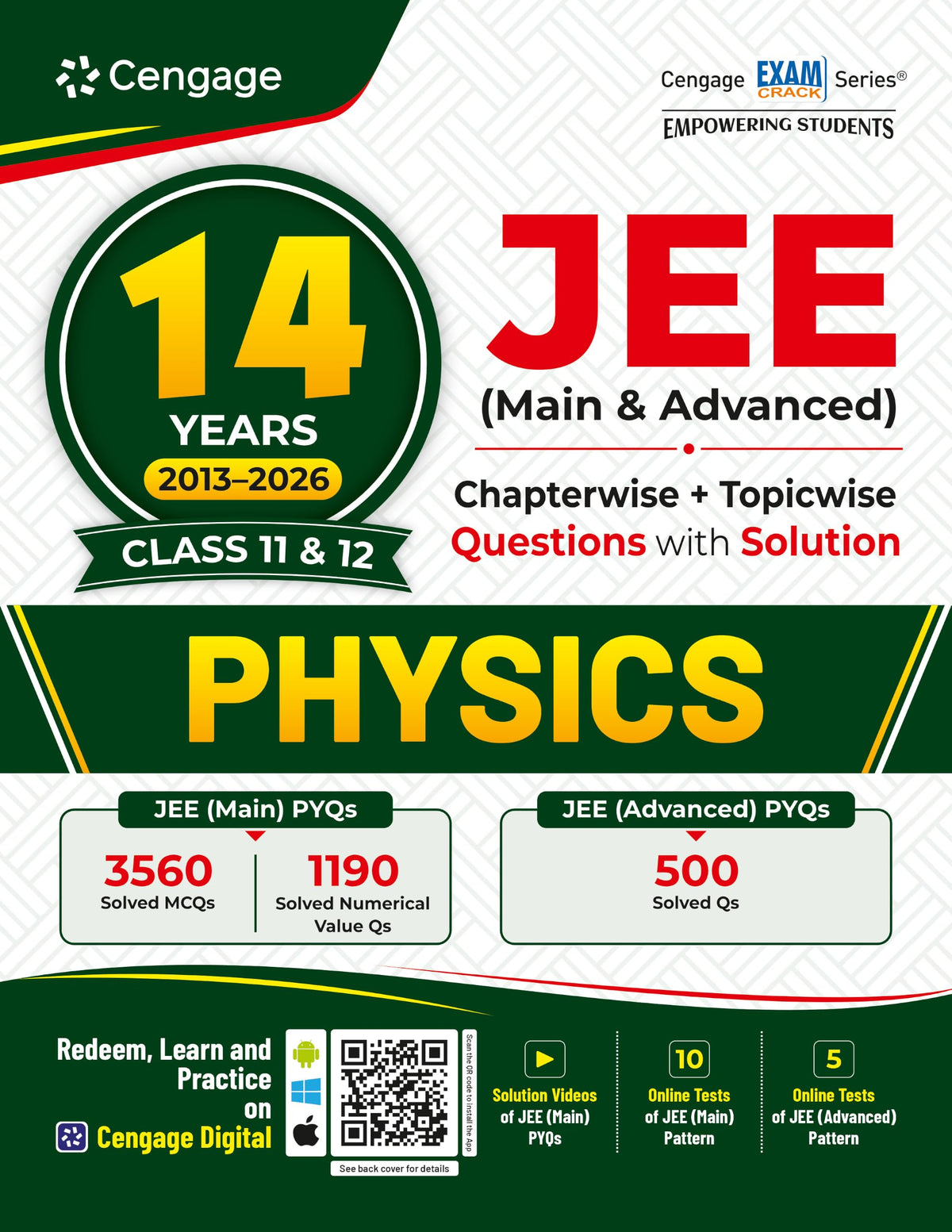 Cengage 14 Year JEE (Main & Advanced) (2013-2026) Chapterwise & Topicwise Questions with Solution: Physics