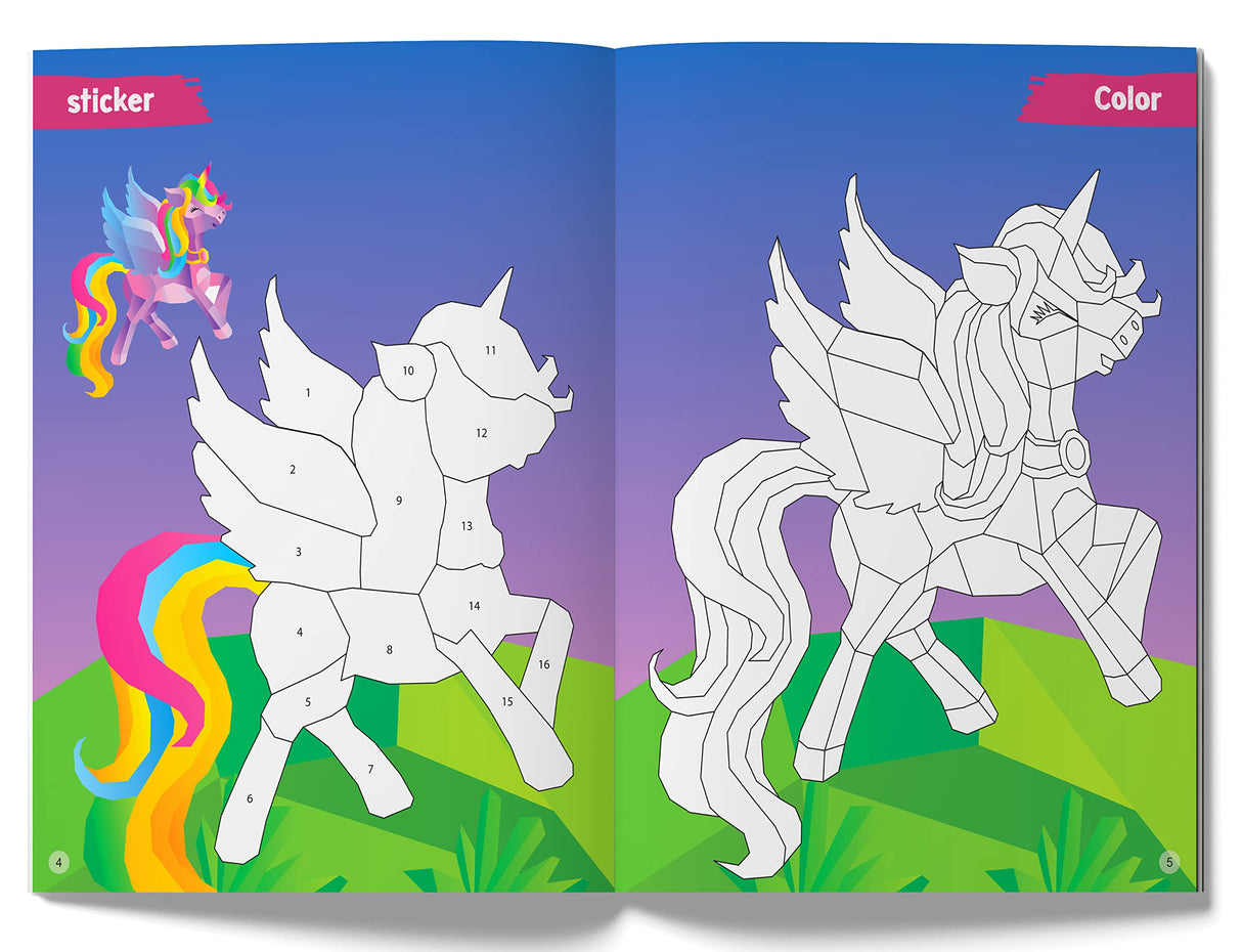 Color with Sticker - Unicorn Adventure - Retail Maharaj