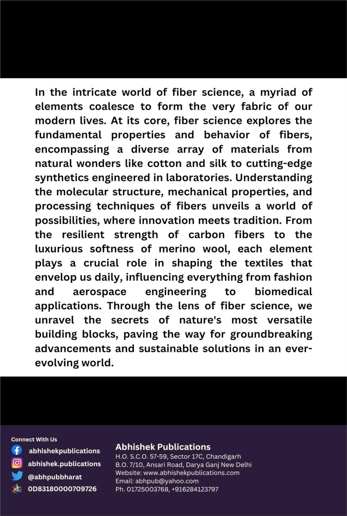 Elements of Fibre Science - Retail Maharaj