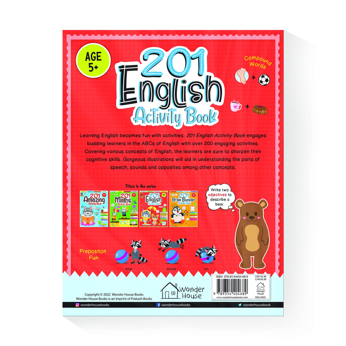 201 English Activity Book: Fun Activities and Grammar Exercises | Alphabet & Words, Rhyming & Opposites | Ages 5–9 | 4+ Hours of Interactive Learning - Retail Maharaj