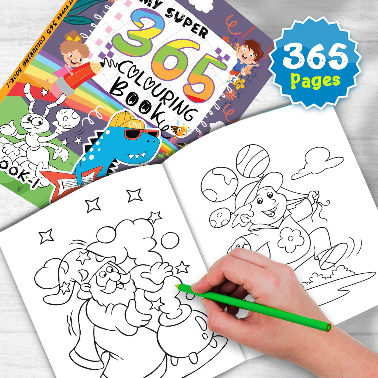 Hello Friend Books My Super 365 Colouring Book-1 - Retail Maharaj