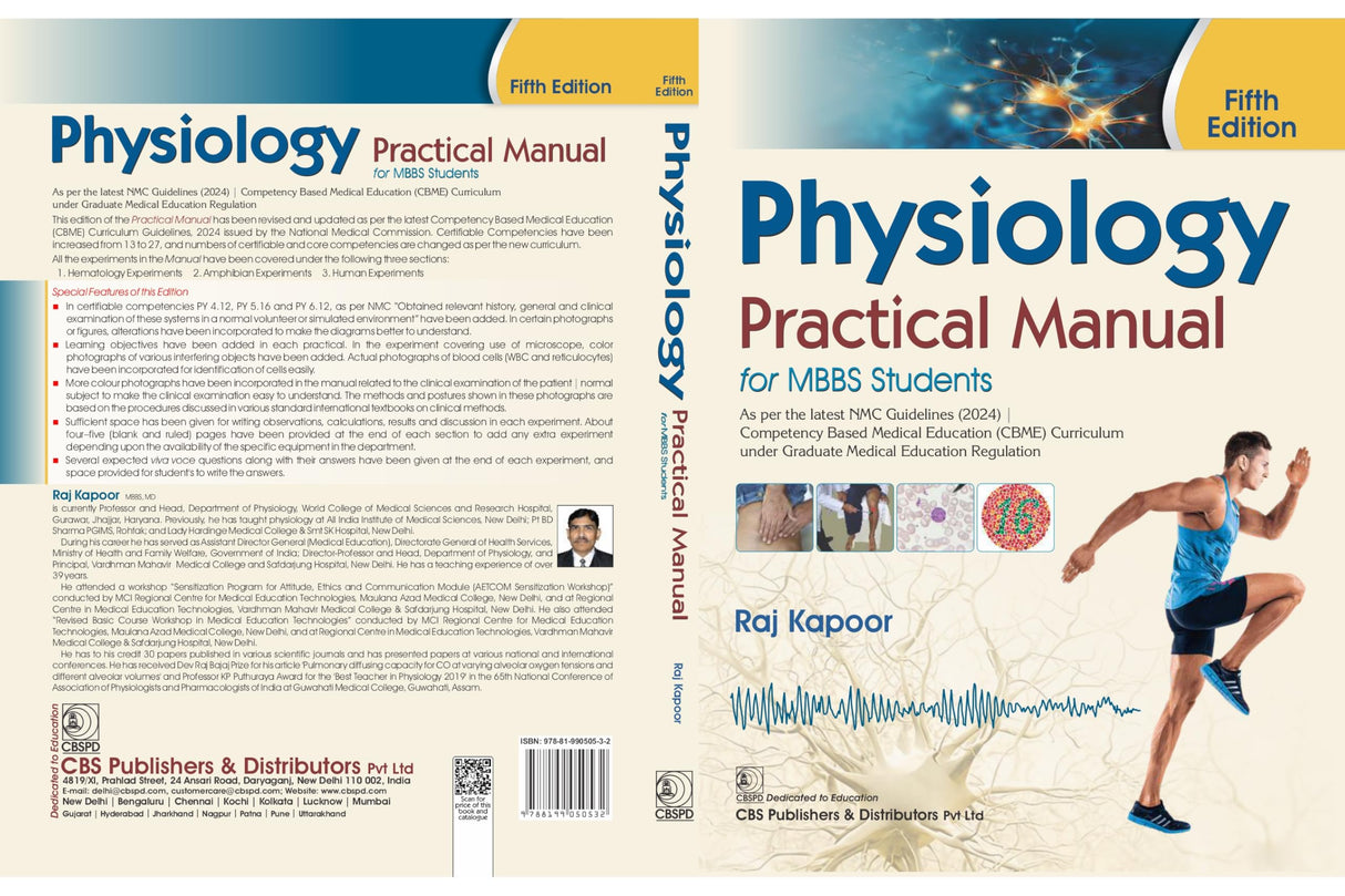 Physiology Practical Manual for MBBS Students, 5/e (PB 2026) - Retail Maharaj
