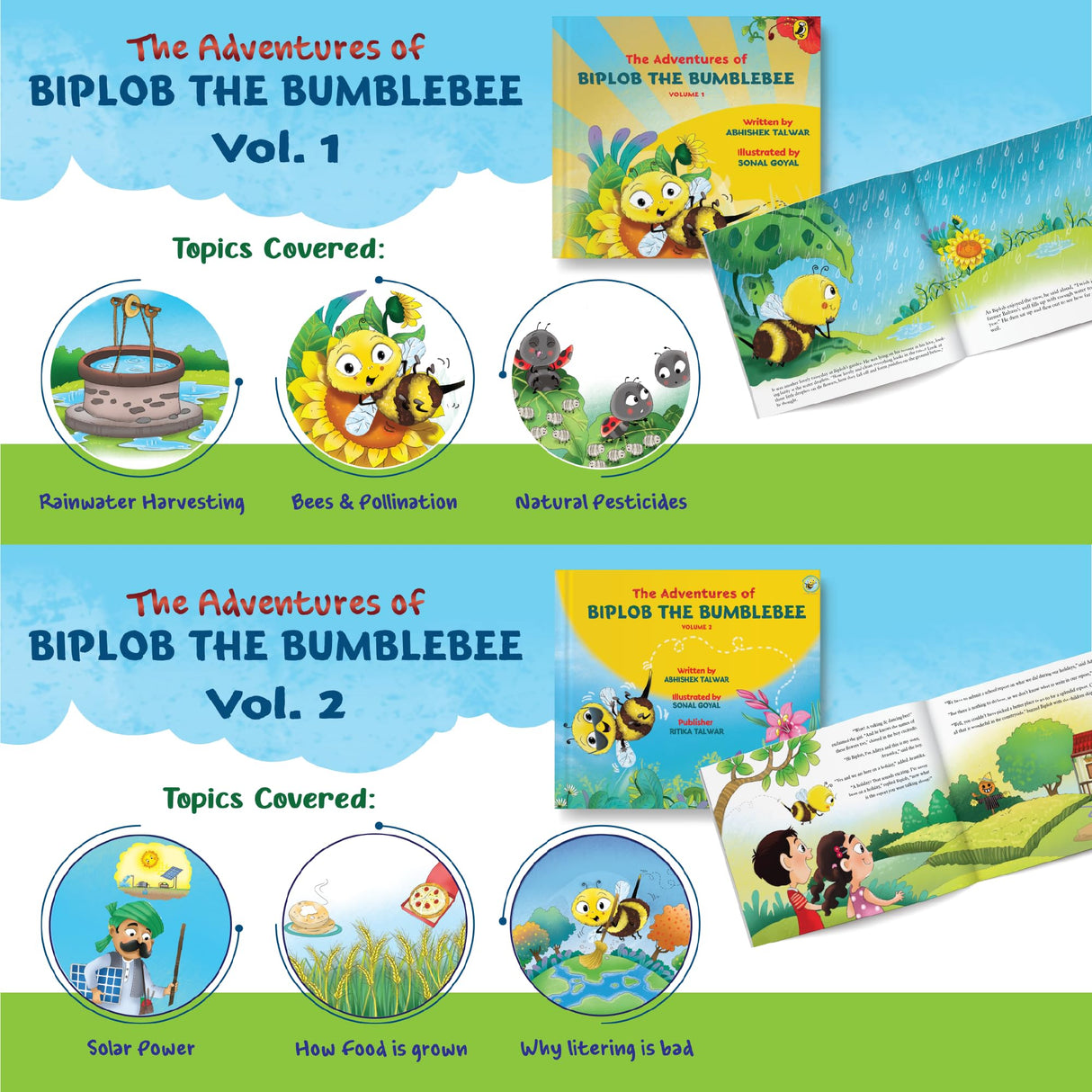 Biplob the Bumblebee The Adventures of Biplob the Bumblebee Series - Volume 1 to 10 (Combo of 10 Books) | Story Books For Kids 3 to 9 Yrs | Kids Story ... | Children Story Books | Bedtime Story Books - Retail Maharaj