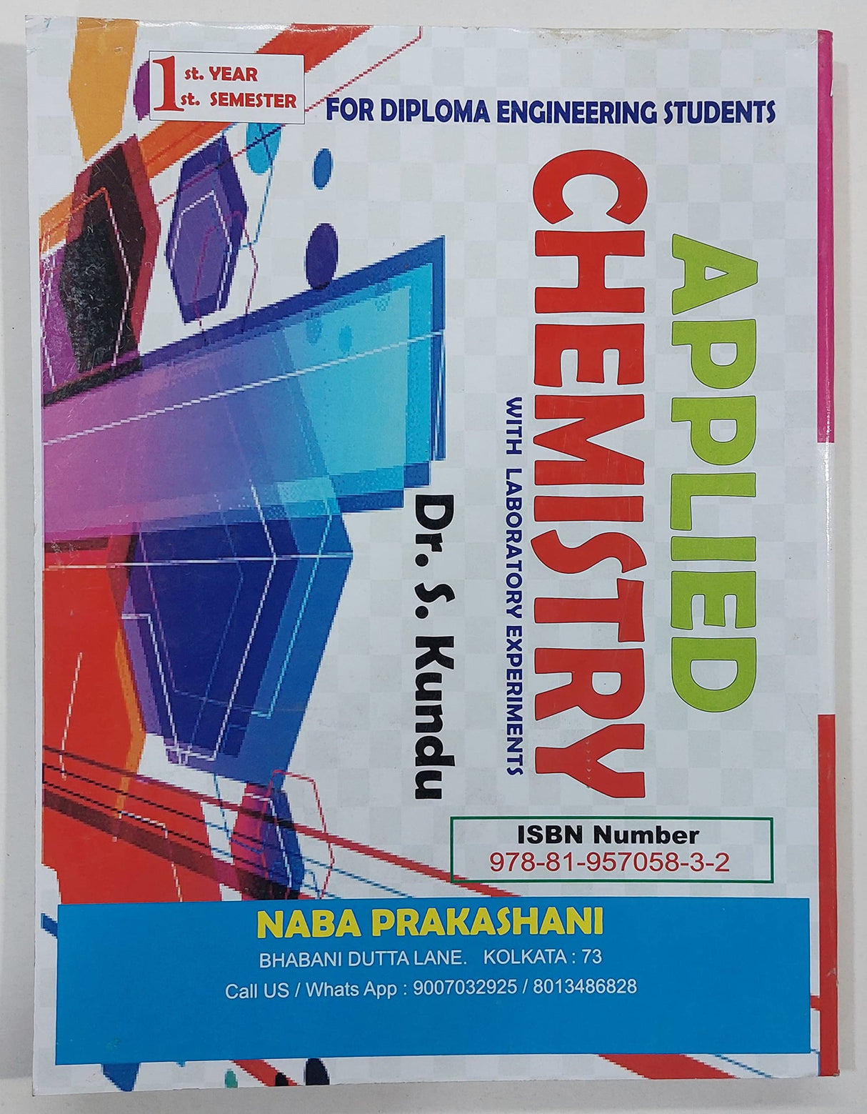 A Textbook of APPLIED CHEMISTRY for Diploma Engineering 1st Semester - Retail Maharaj
