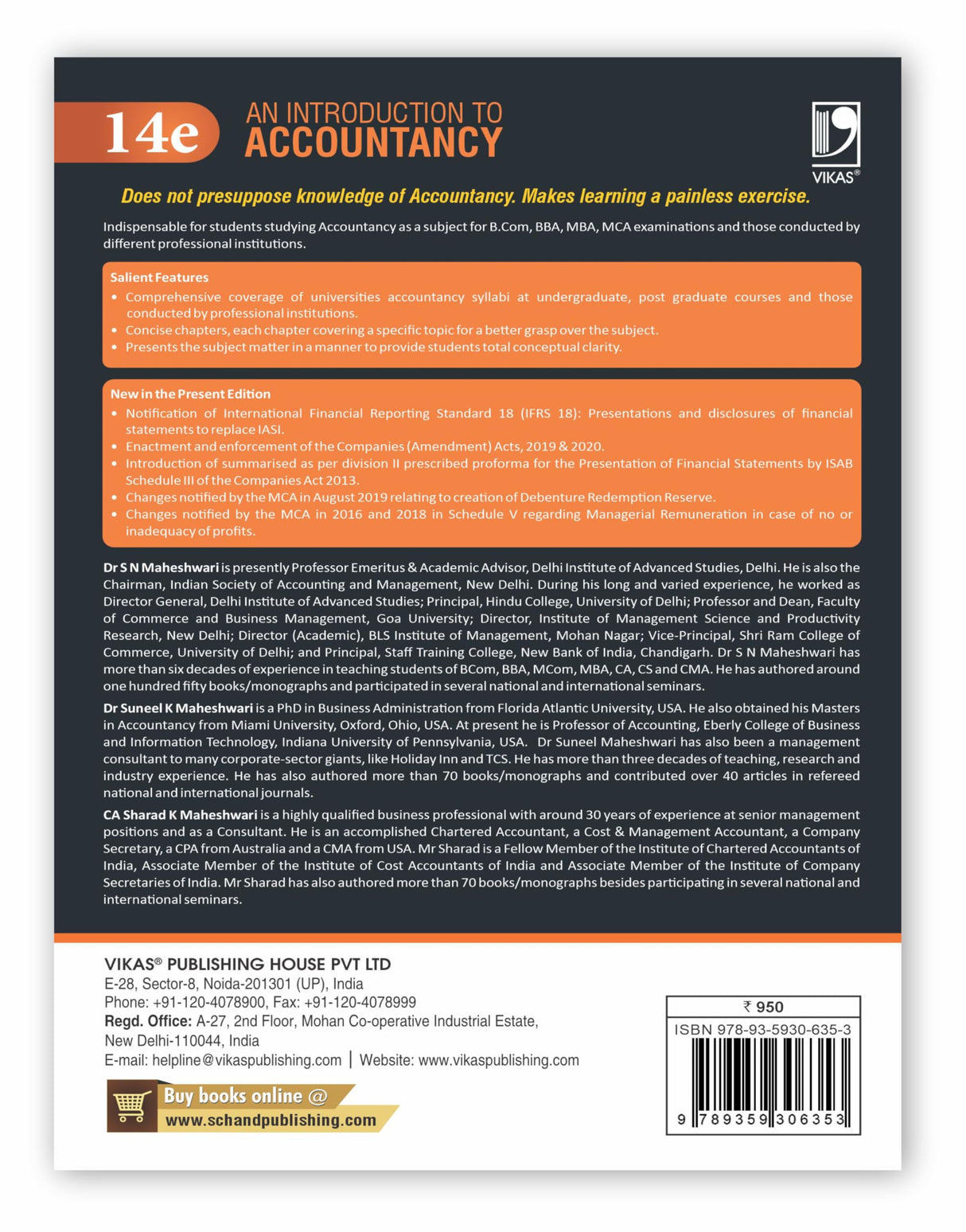An Introduction to Accountancy: As per UGC and NEP 2020 (14th Edition) - Retail Maharaj